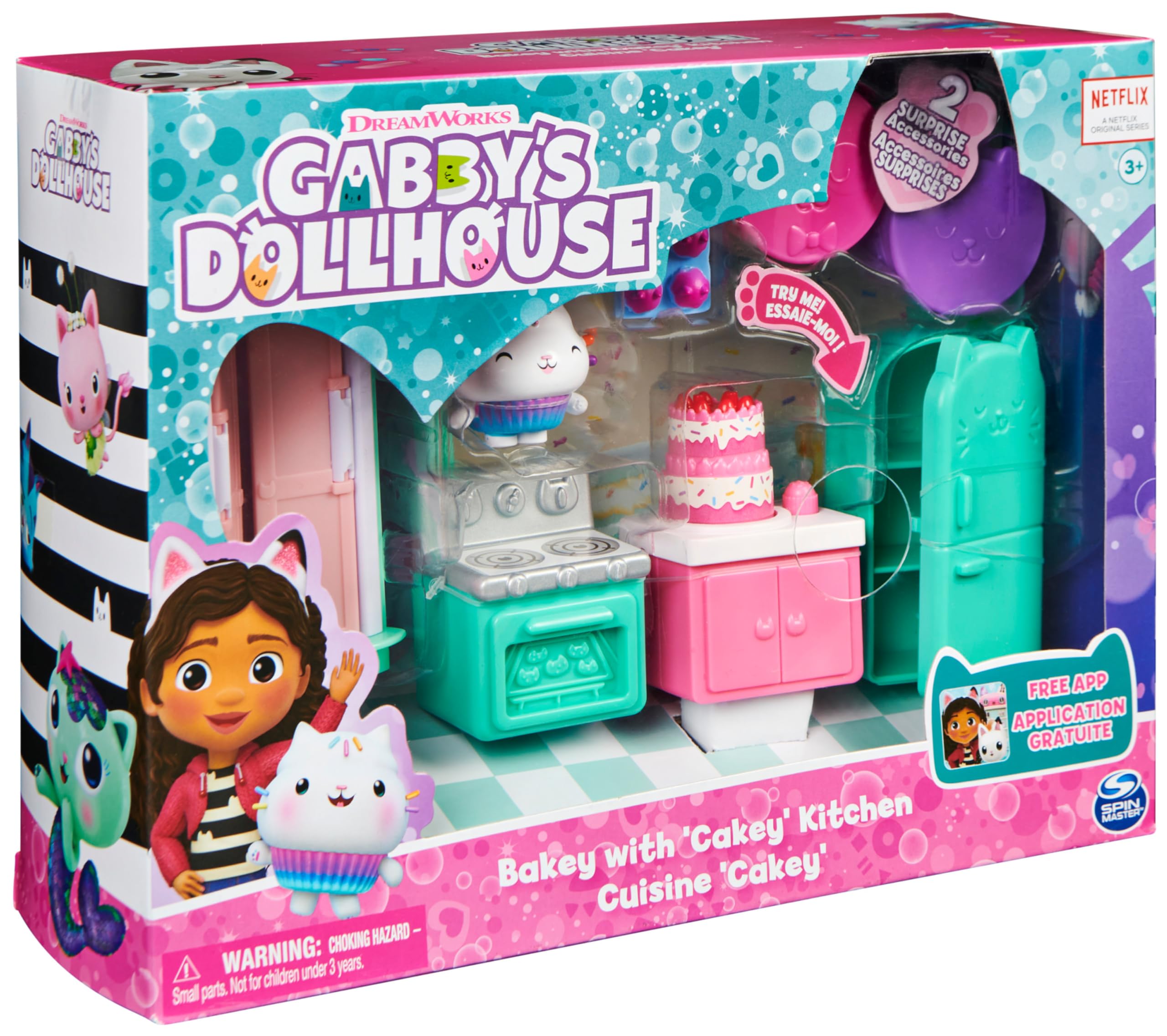 Gabby’s Dollhouse Bakey with Cakey Kitchen Playset - Spinning Cake & 2 Surprise Deliveries, Ages 3+ 7