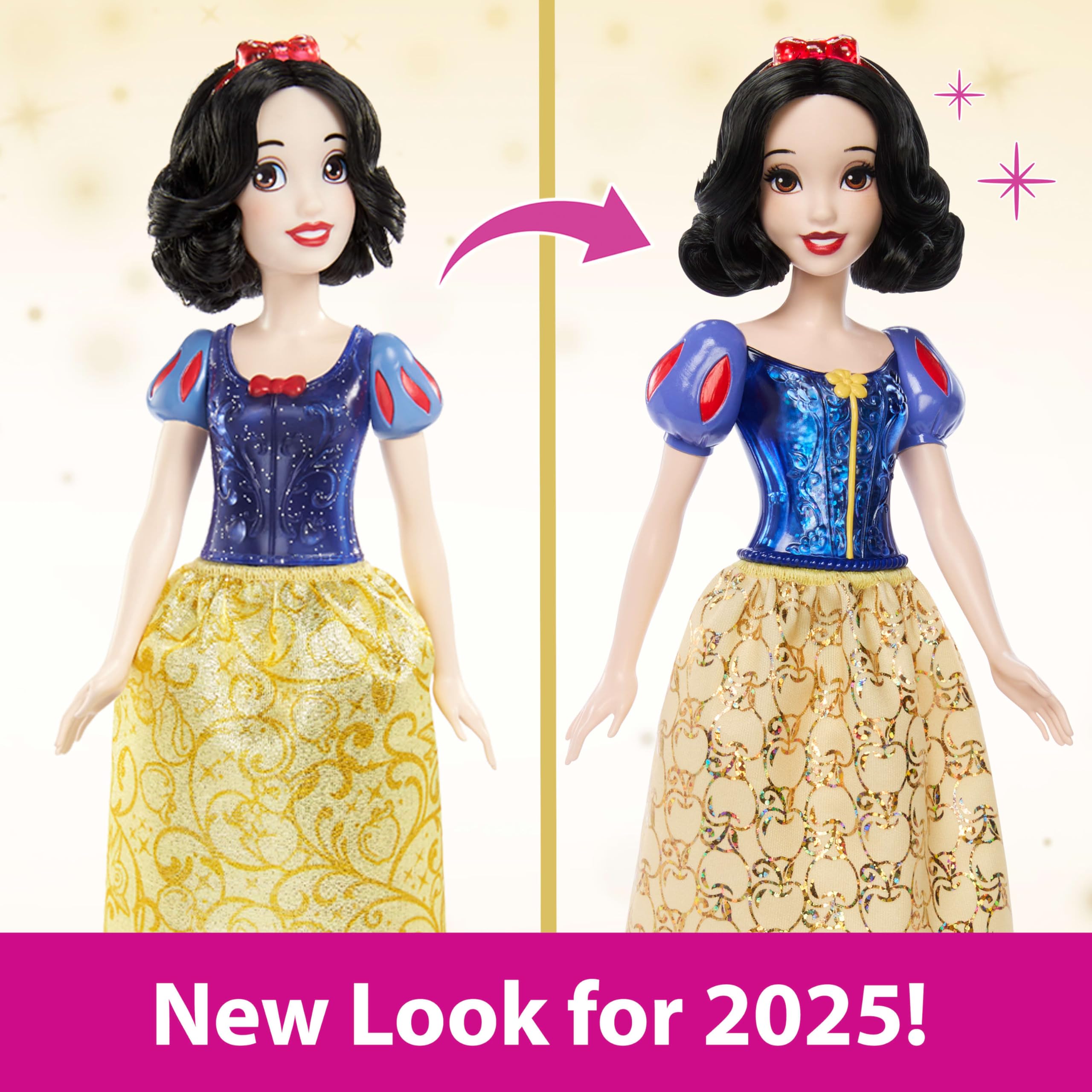 Mattel Disney Princess Snow White Posable Fashion Doll with Sparkling Clothing and Accessories HLW08 3