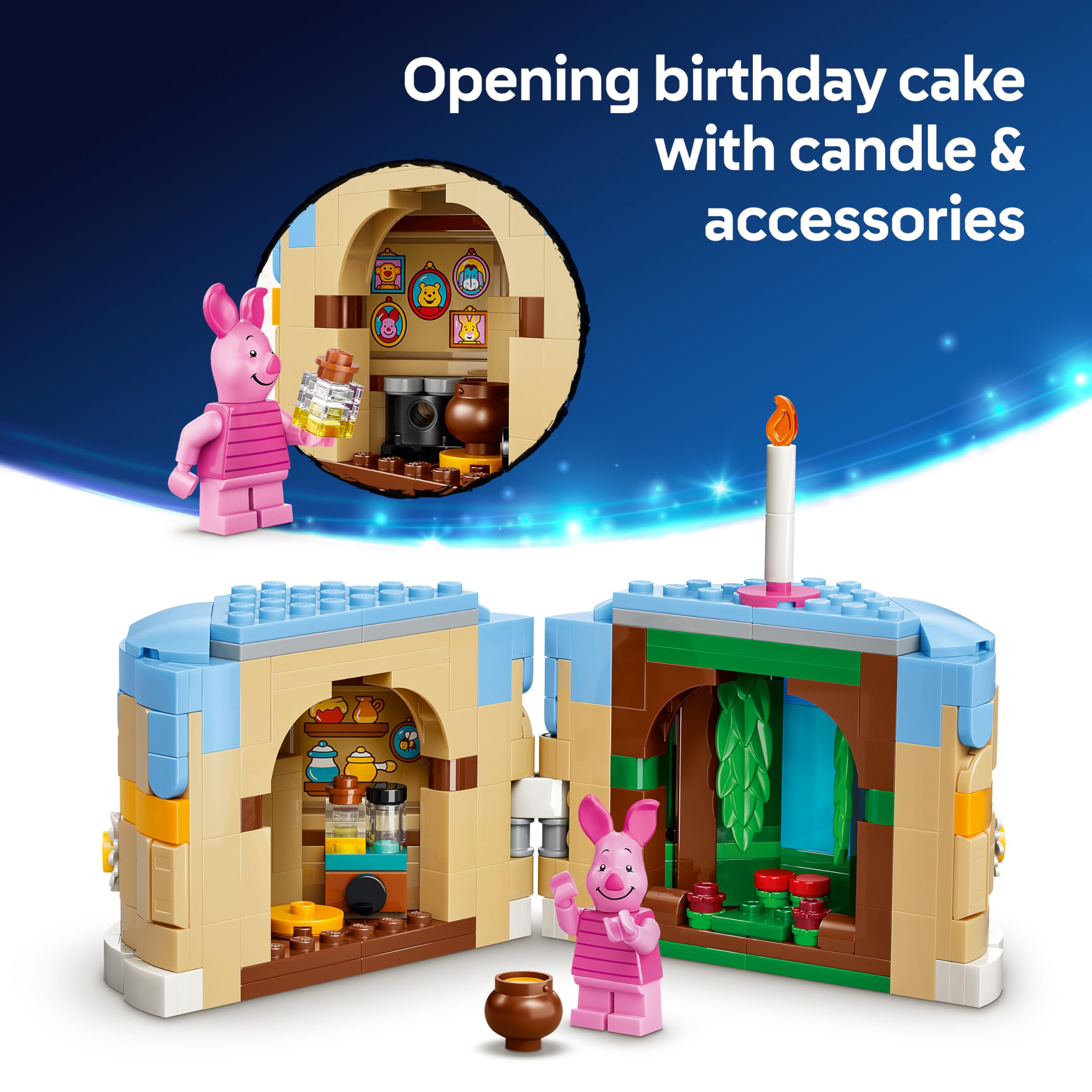 LEGO Disney Piglet's Birthday Fun Building Set 43305 for Ages 9+ | Posable Figure & Cake 3