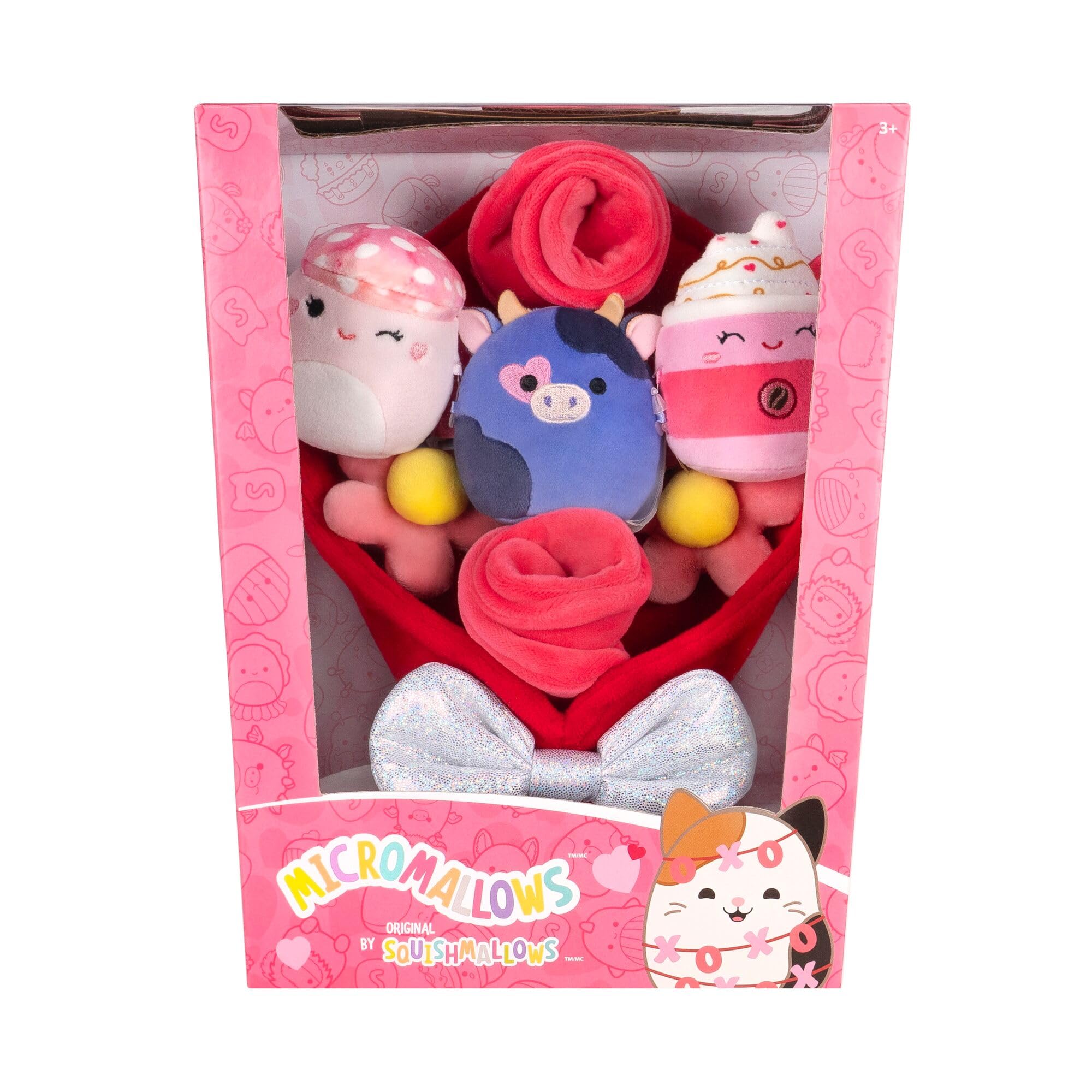 Squishmallows Valentine’s Day Micromallows Bouquet - 3 Pack, 2.5-inch Plush | Polyester 2