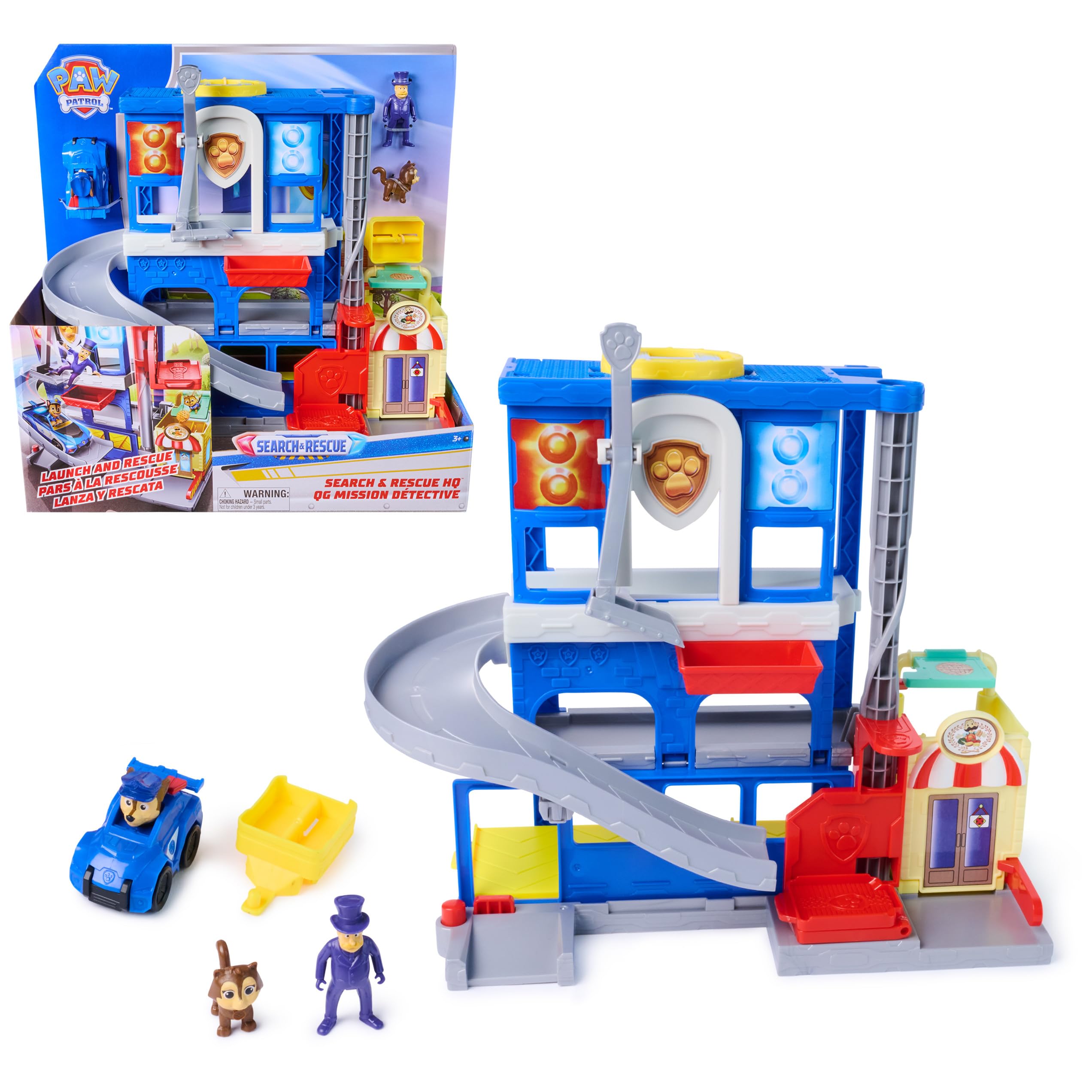 Paw Patrol Pup Squad Search & Rescue HQ Playset with Chase Pup Squad Racer | 30.4 cm Tall 1