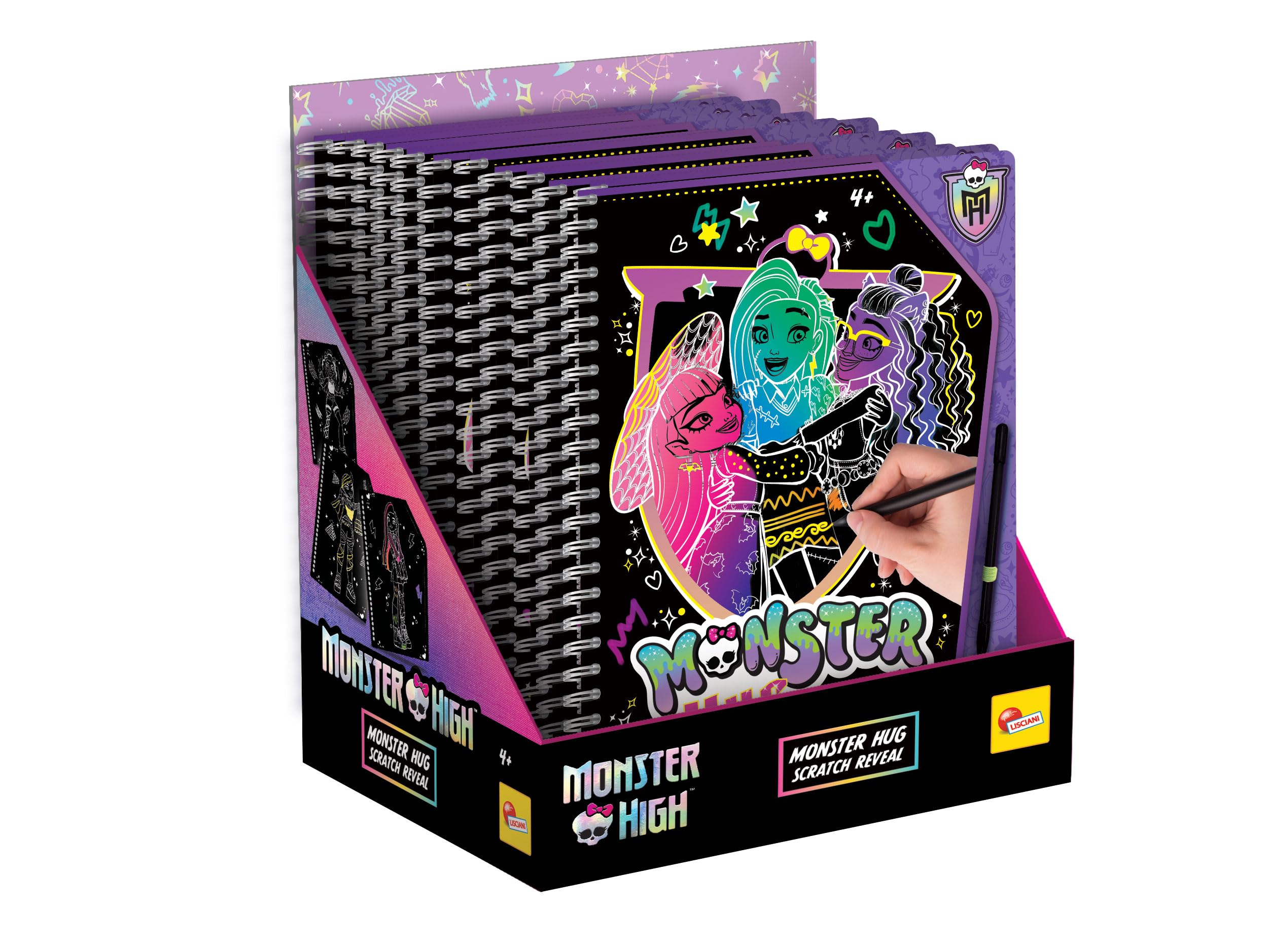 Lisciani Monster High Scratch Book - Monster Hug | 44 Pages | Ages 4+ 4