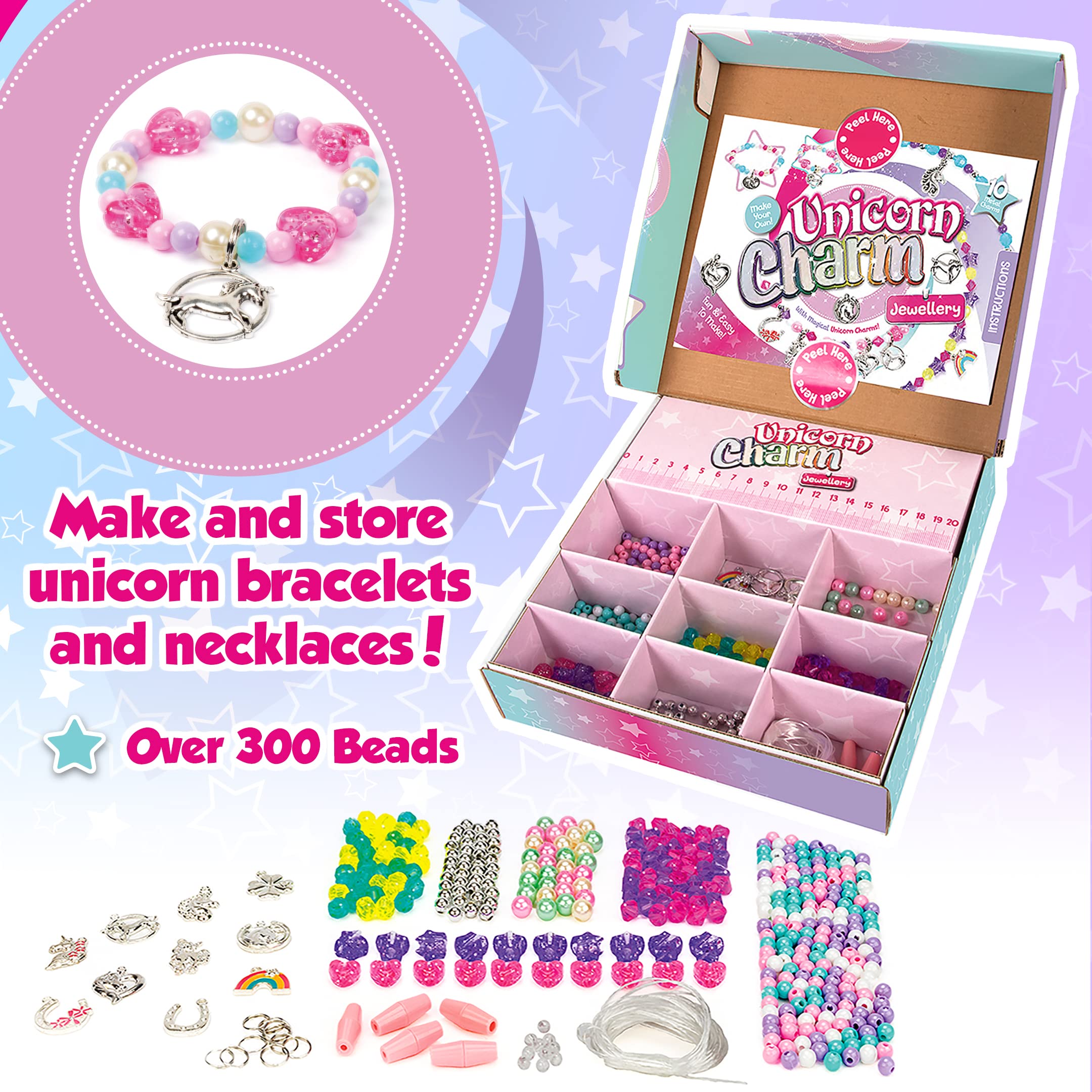 Craftbox CB806 Unicorn Charm Jewellery Craft Set, Mixed. 5