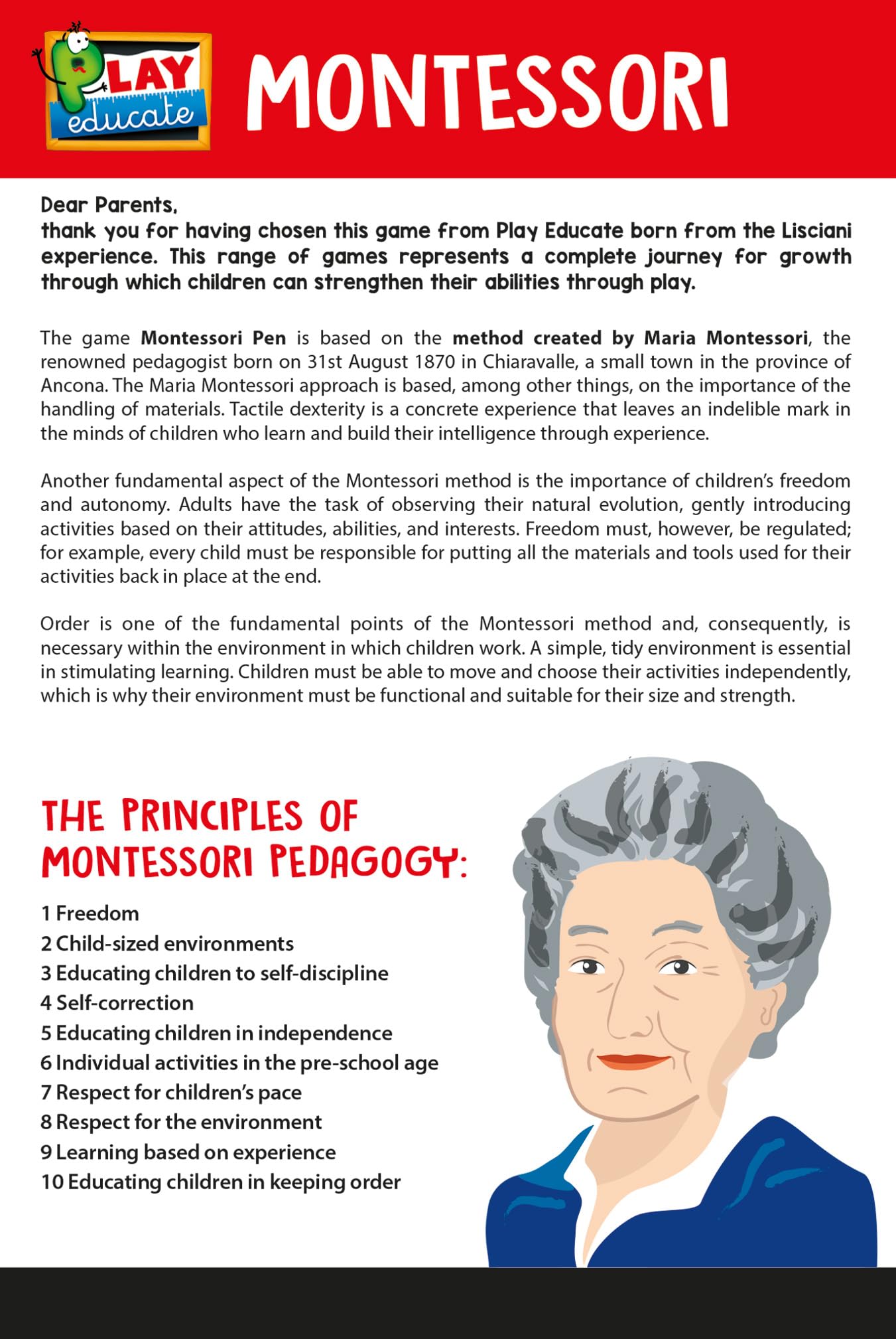 Lisciani Montessori Writing School Pen - Educational Writing Tool for Kids Ages 3-6