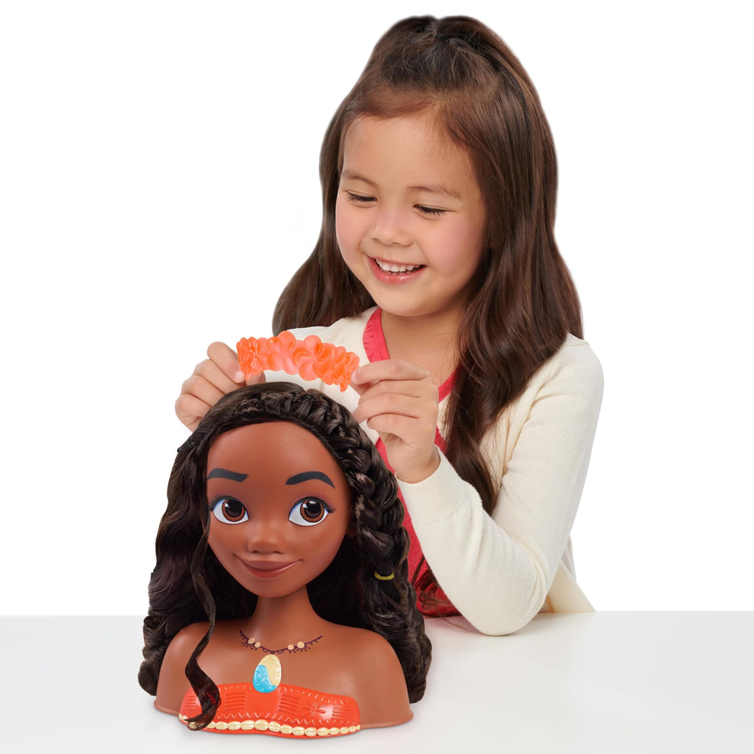 Disney Princess Moana Styling Head with Flower Crown & Accessories