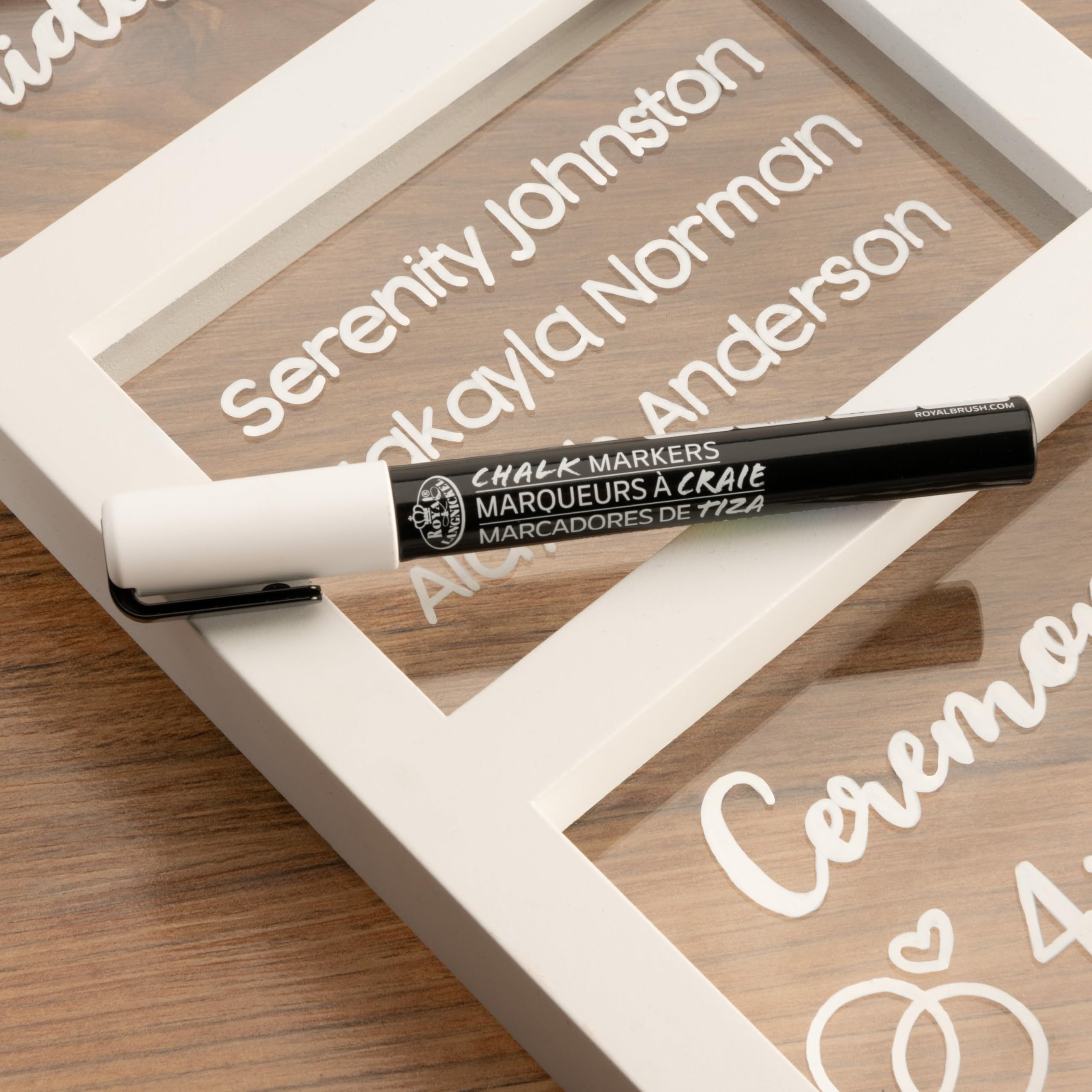 Royal & Langnickel Wet-Erase Liquid Chalk Marker - White | 2mm Dual Tip (Round/Chisel) | Non-Toxic