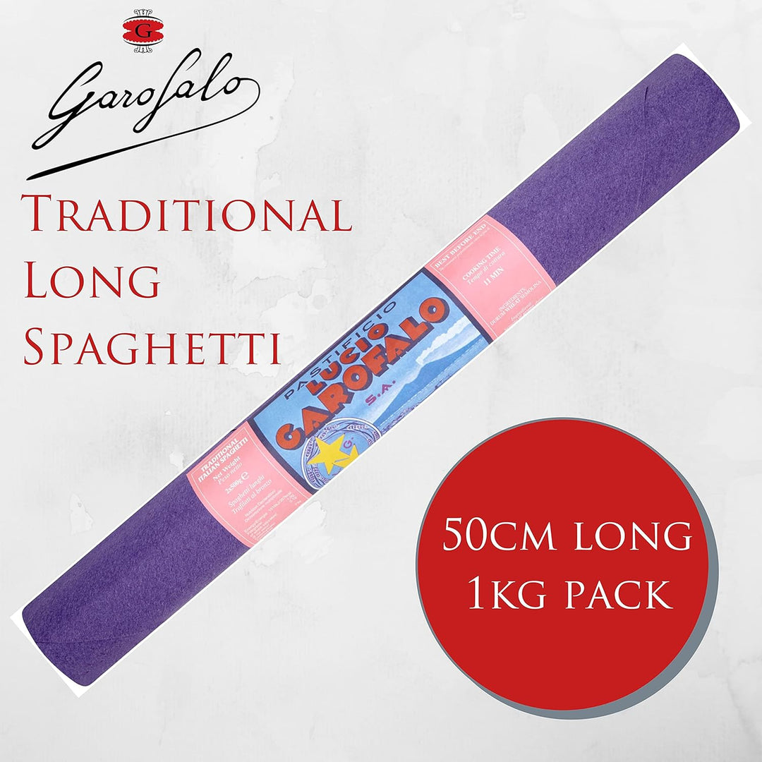 Garofalo Traditional Hand Wrapped Extra Long Italian Spaghetti 50cm, 1kg