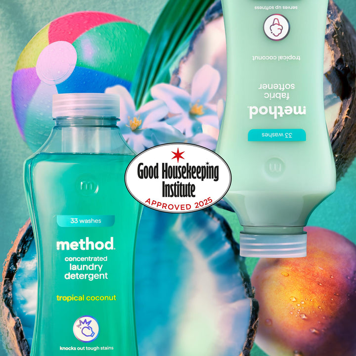 Method Concentrated Laundry Detergent - Tropical Coconut Scent, 990ml