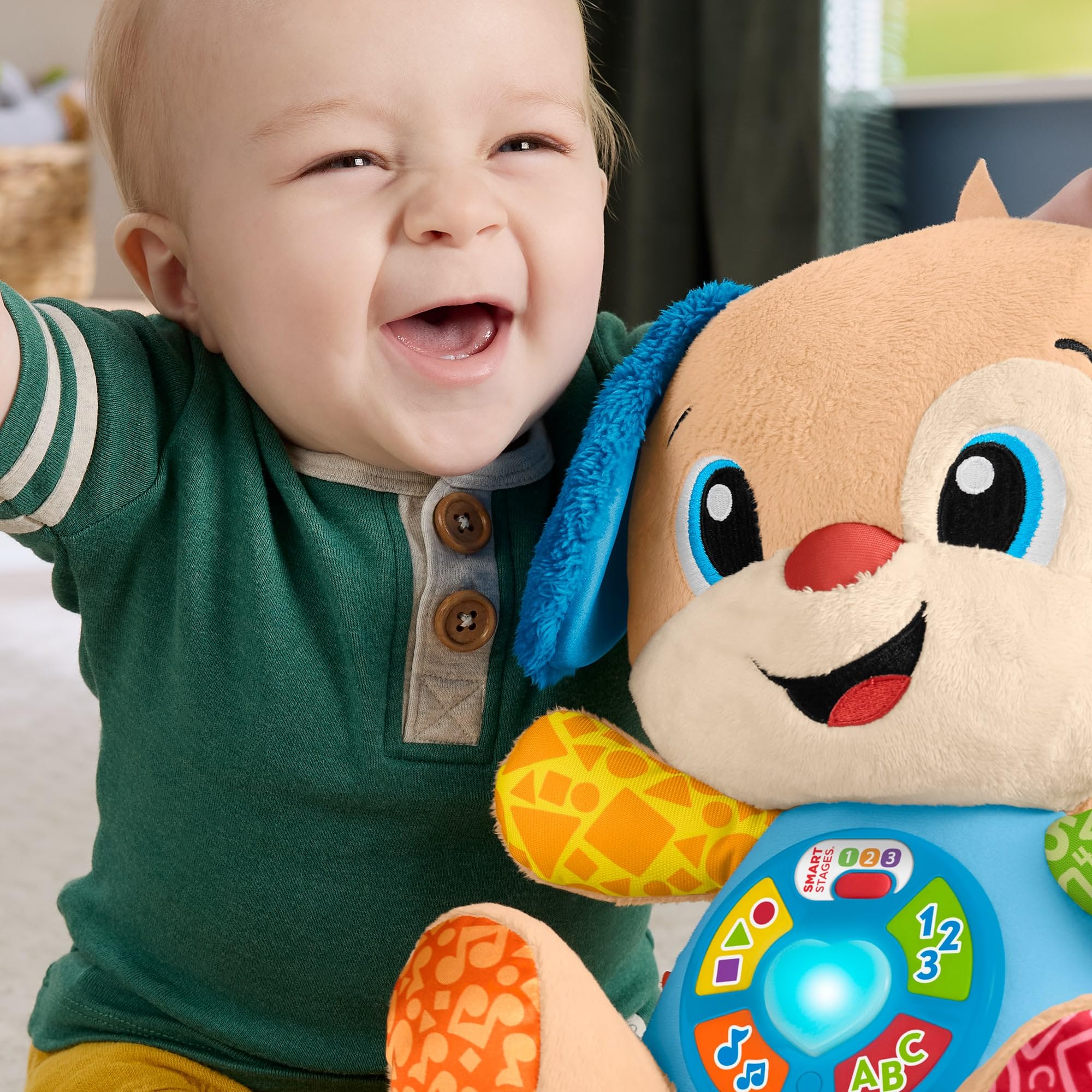 Fisher-Price Laugh & Learn Smart Stages Puppy - Musical Plush Learning Toy for Babies 6M+ 3