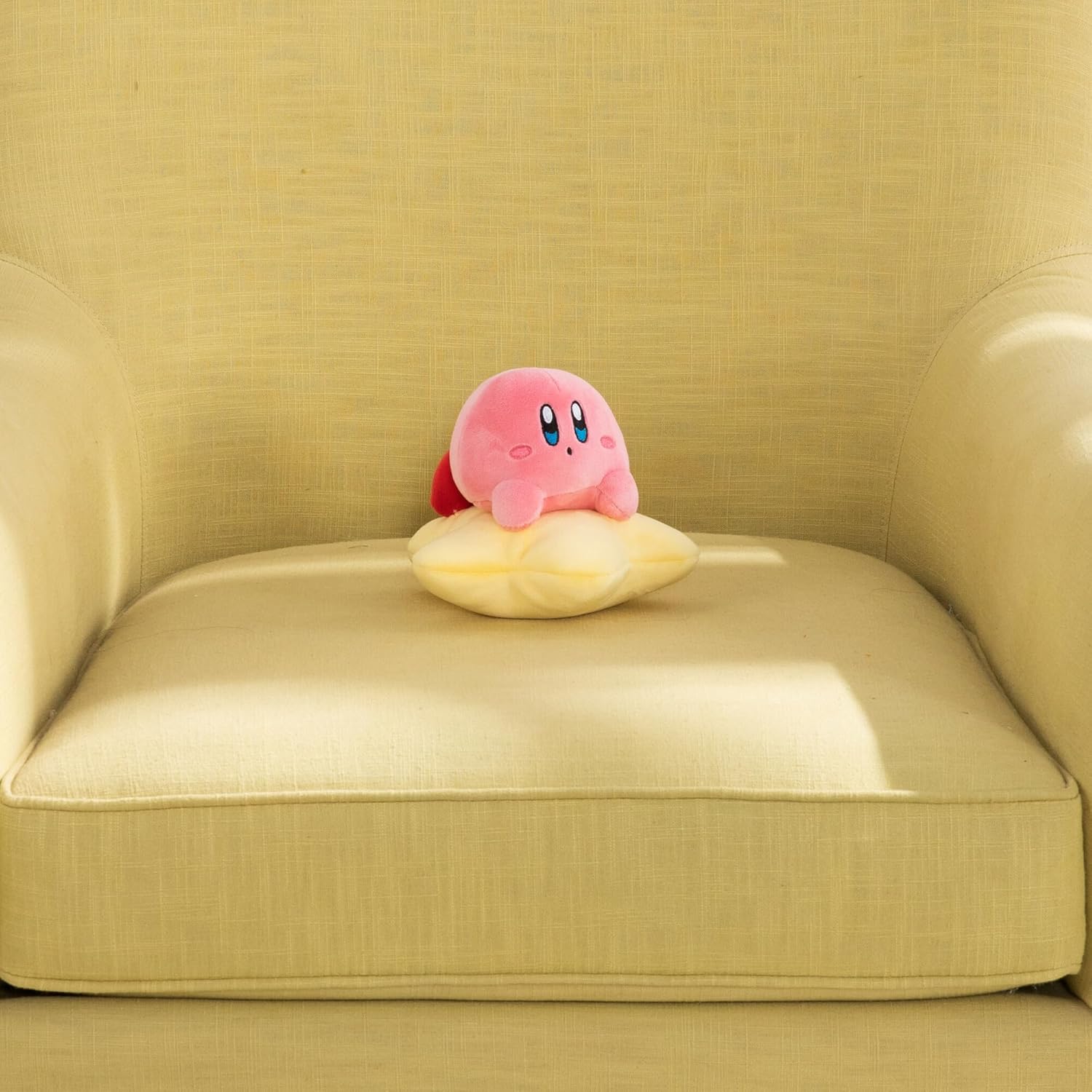 Kirby Warpstar Riding Plush Toy - 6" Officially Licensed Club Mocchi Mocchi Pink Squishy Fabric Plush 7