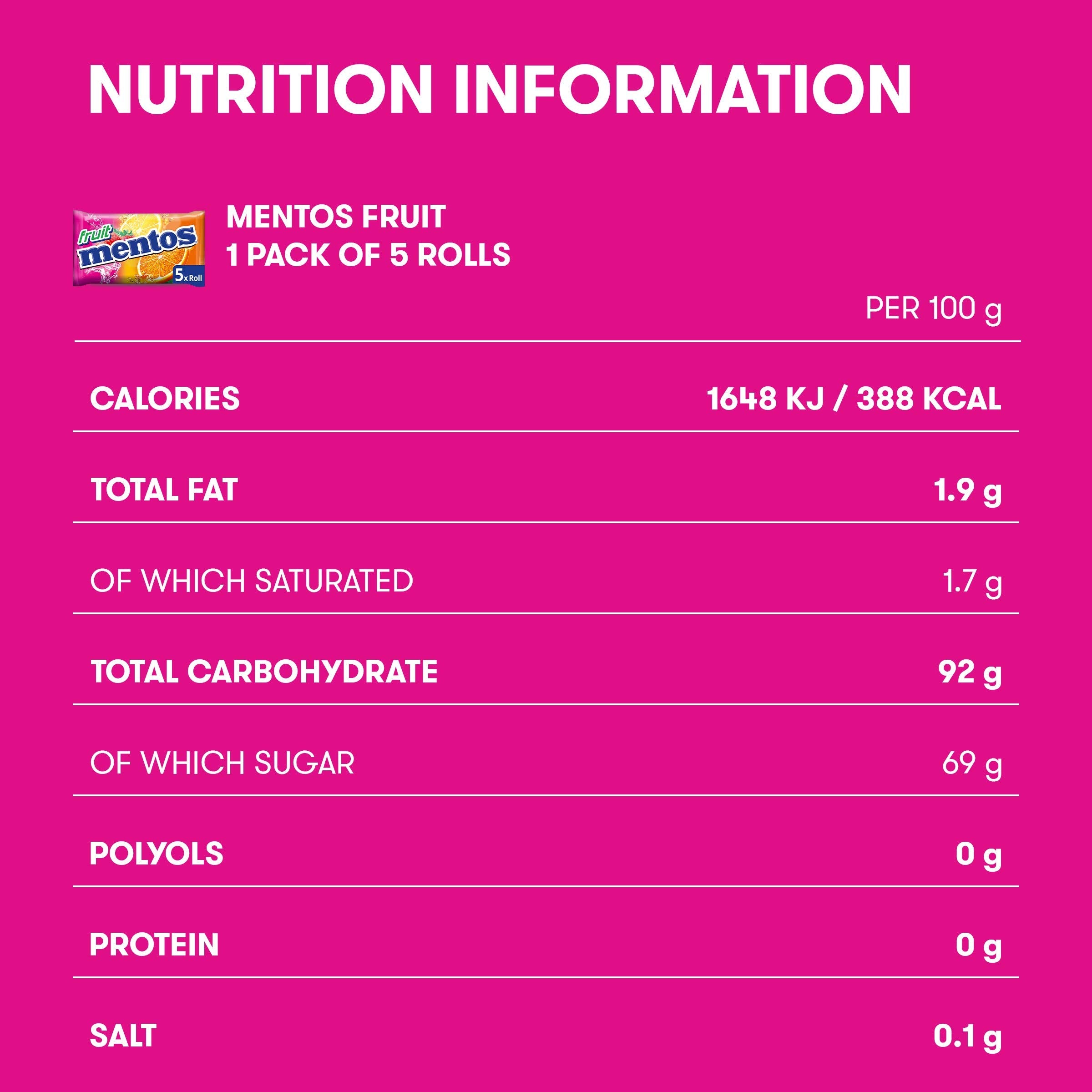 Mentos Soft Chews mit Fruchtgeschmack, natürliche Farben, 5er-Pack Party-Süßigkeiten 8