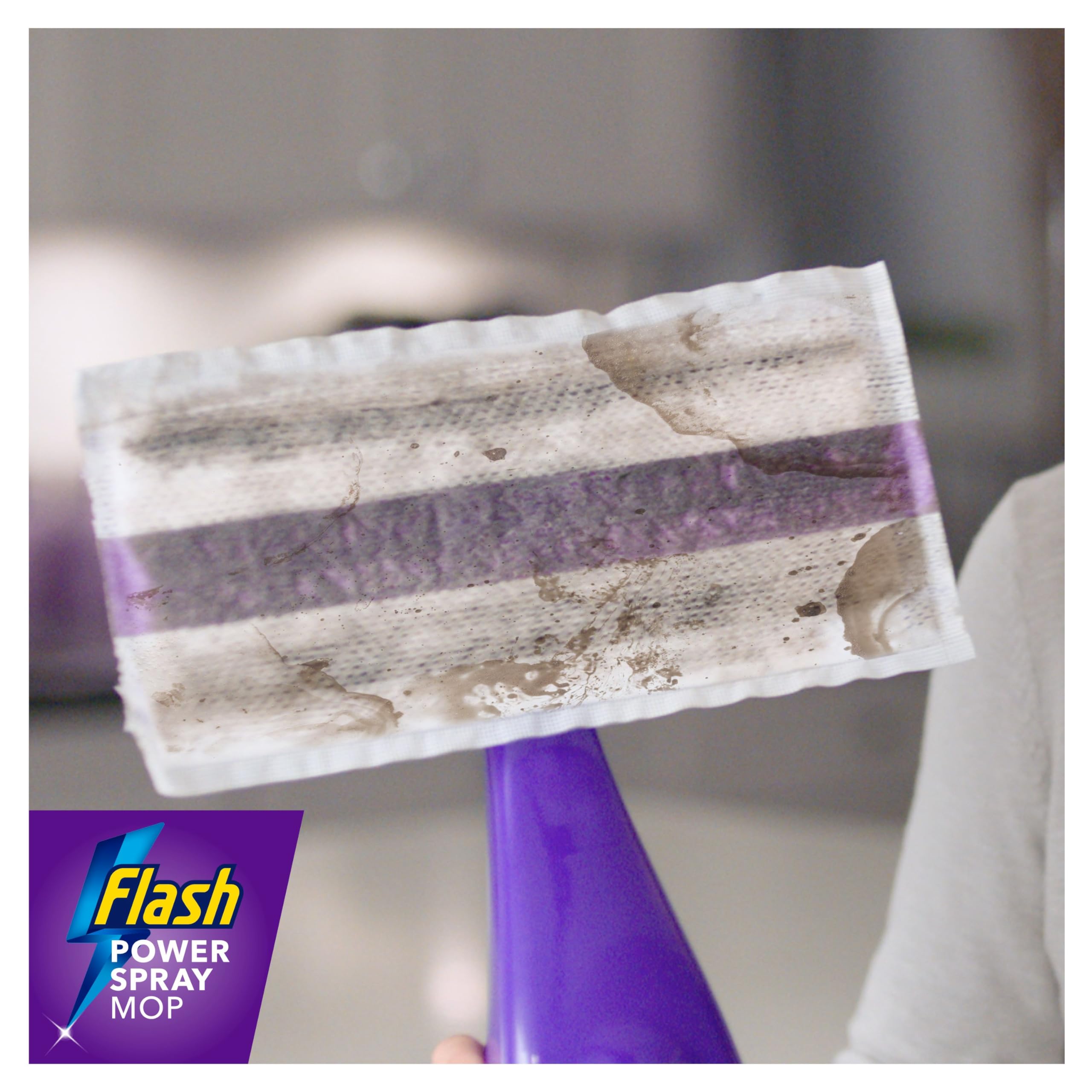 Flash Powermop Floor Cleaner Starter Kit - Spray Mop with Washable Microfiber Pad 16