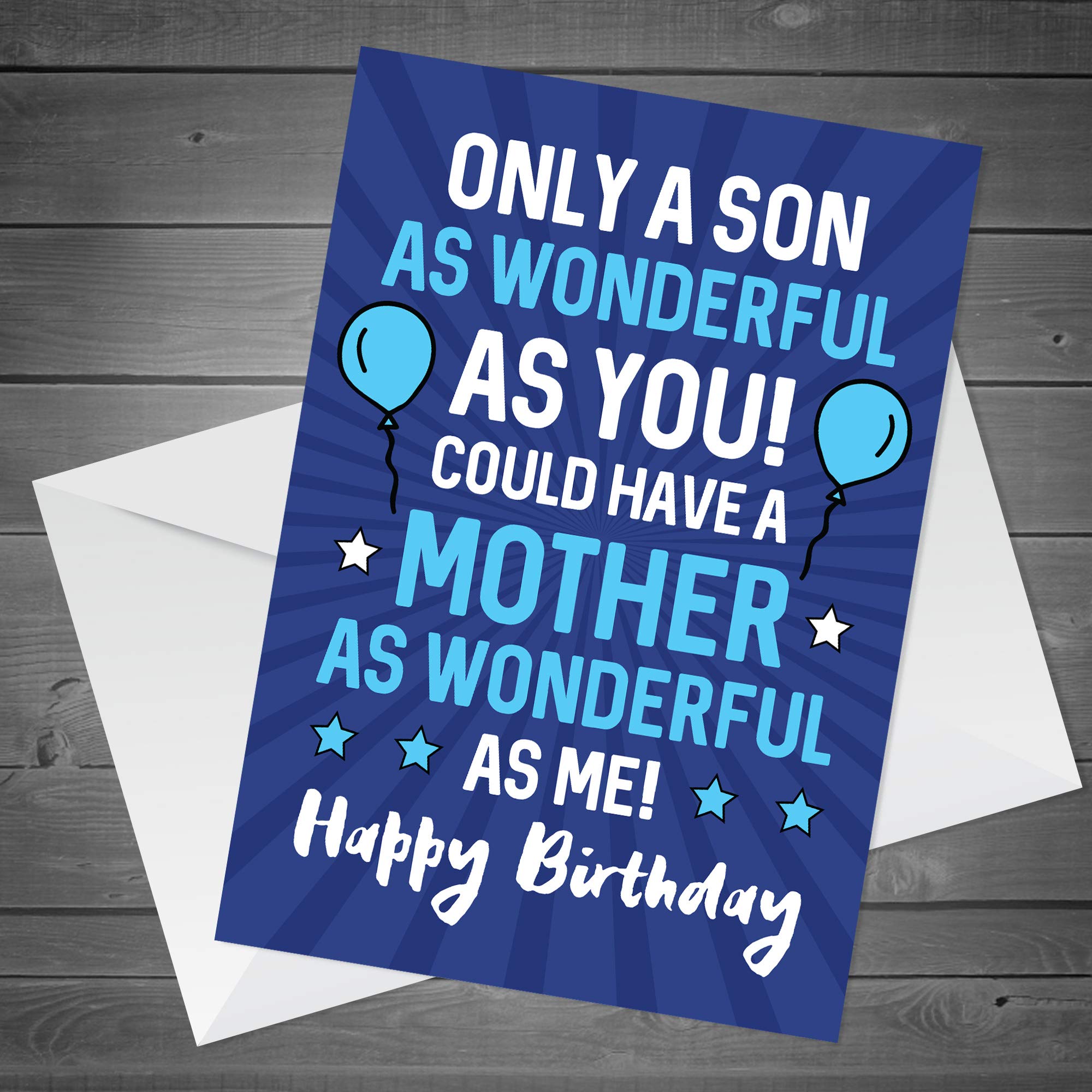 RED OCEAN Funny Birthday Card For Son - Humorous Design | A6 Size | 300gsm Card 2