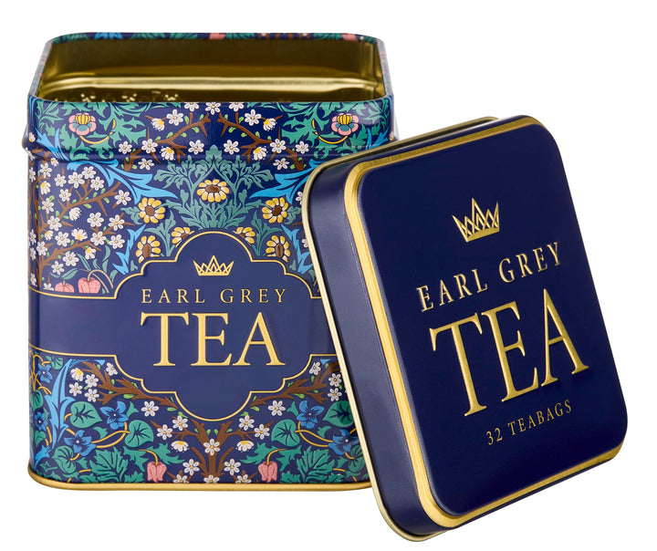New English Teas Victorian Garden Tea Tin with 32 Earl Grey Teabags