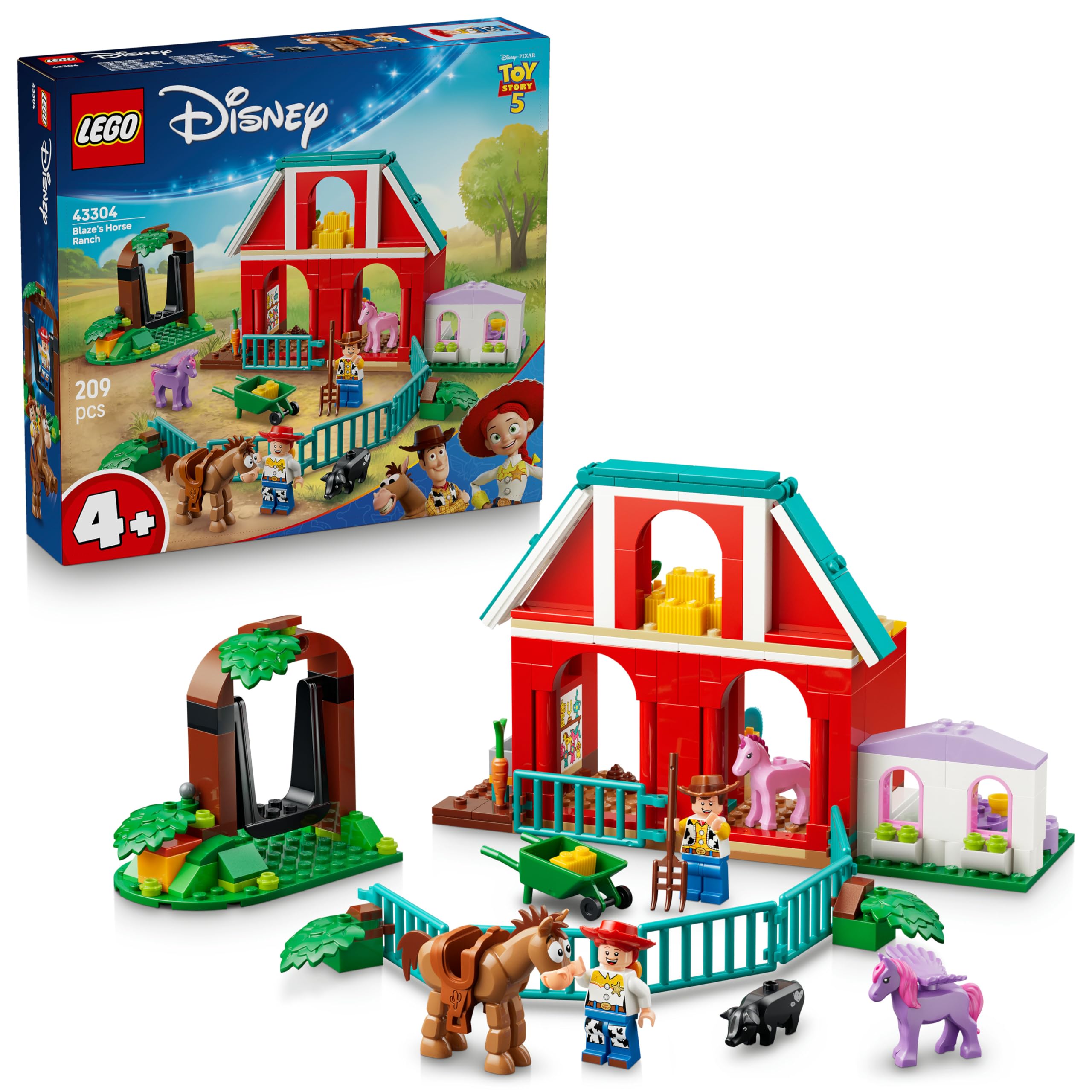 LEGO Disney Pixar Toy Story 5 Blaze's Horse Ranch Building Set 43304 for Ages 4+ 1