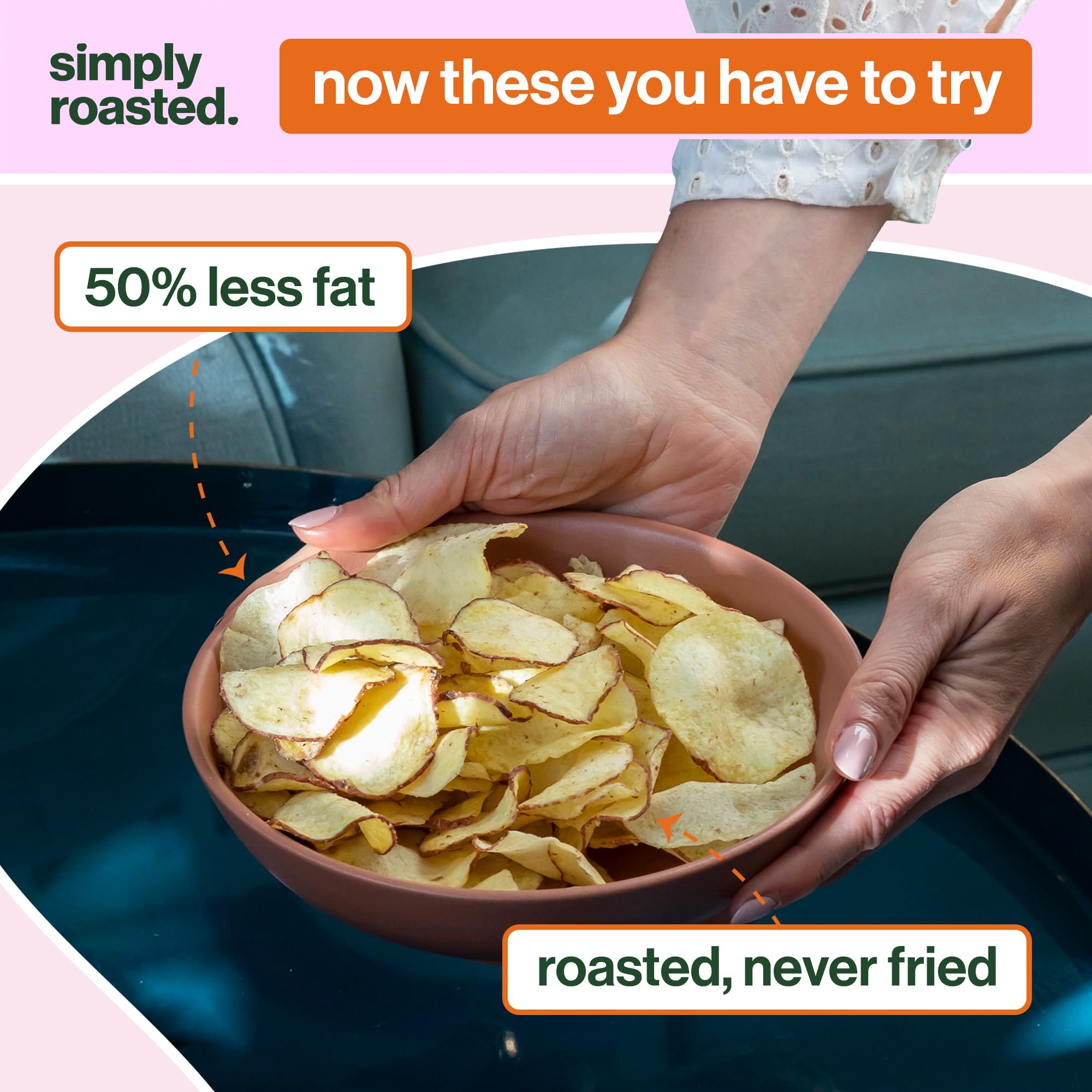 Simply Roasted Mature Cheddar Crisps - 12 Pack Multipack | 50% Less Fat | Under 99 Calories 3