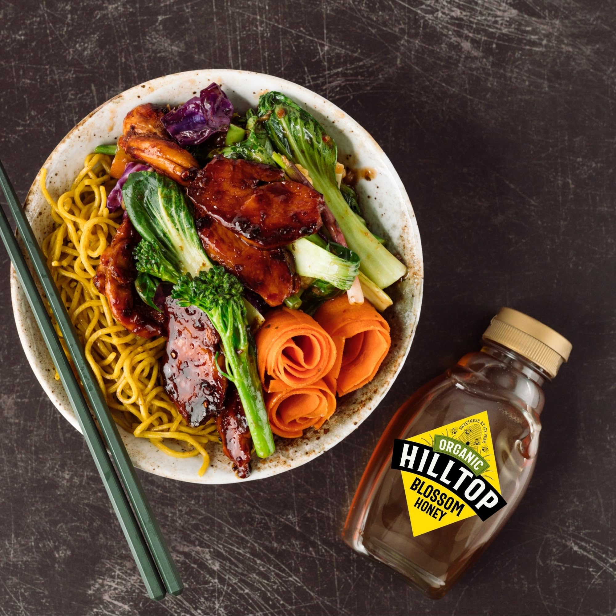 Hilltop Honey - Organic Blossom Honey - Squeezy Bottle - 340g 11