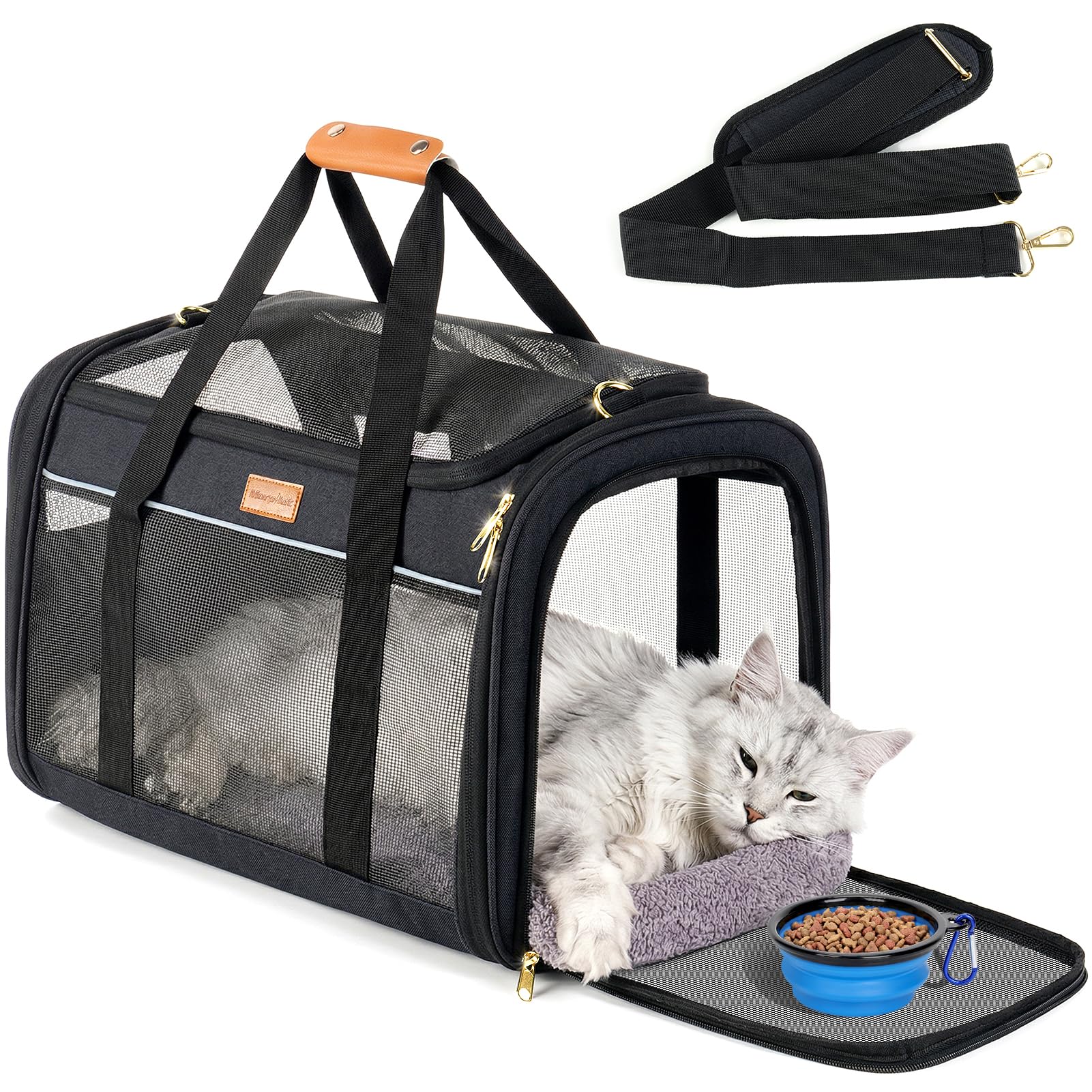 Morpilot Large Pet Carrier Bag - Breathable, Sturdy, Easy to Clean | 51x33x33cm 1