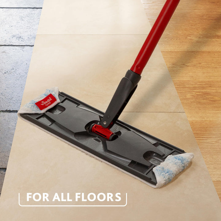 Vileda H2PrO Flat Mop Refill - Microfibre Power for Stubborn Dirt Removal