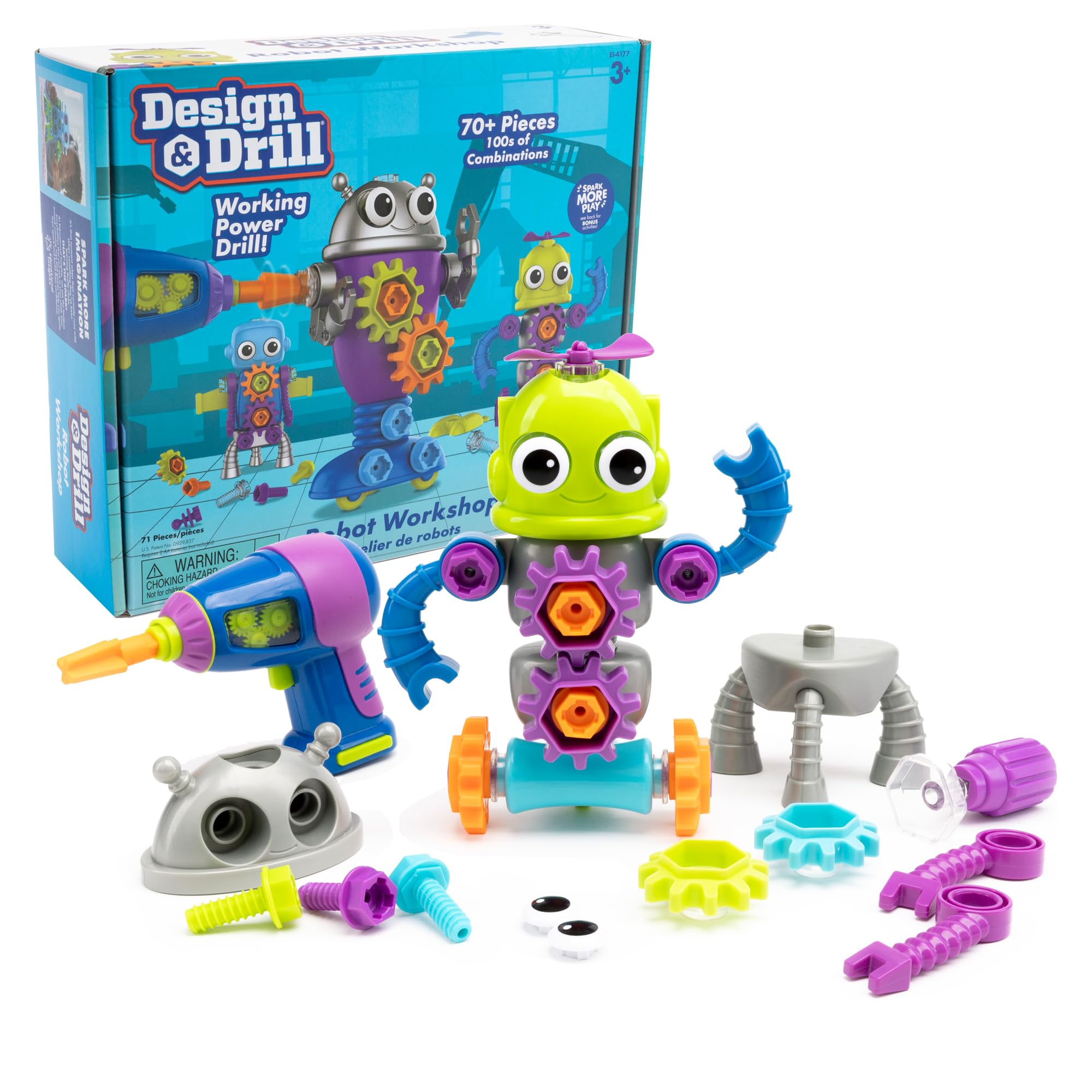 Learning Resources Design & Drill Robot Workshop - Building Set for Kids 3+ 1