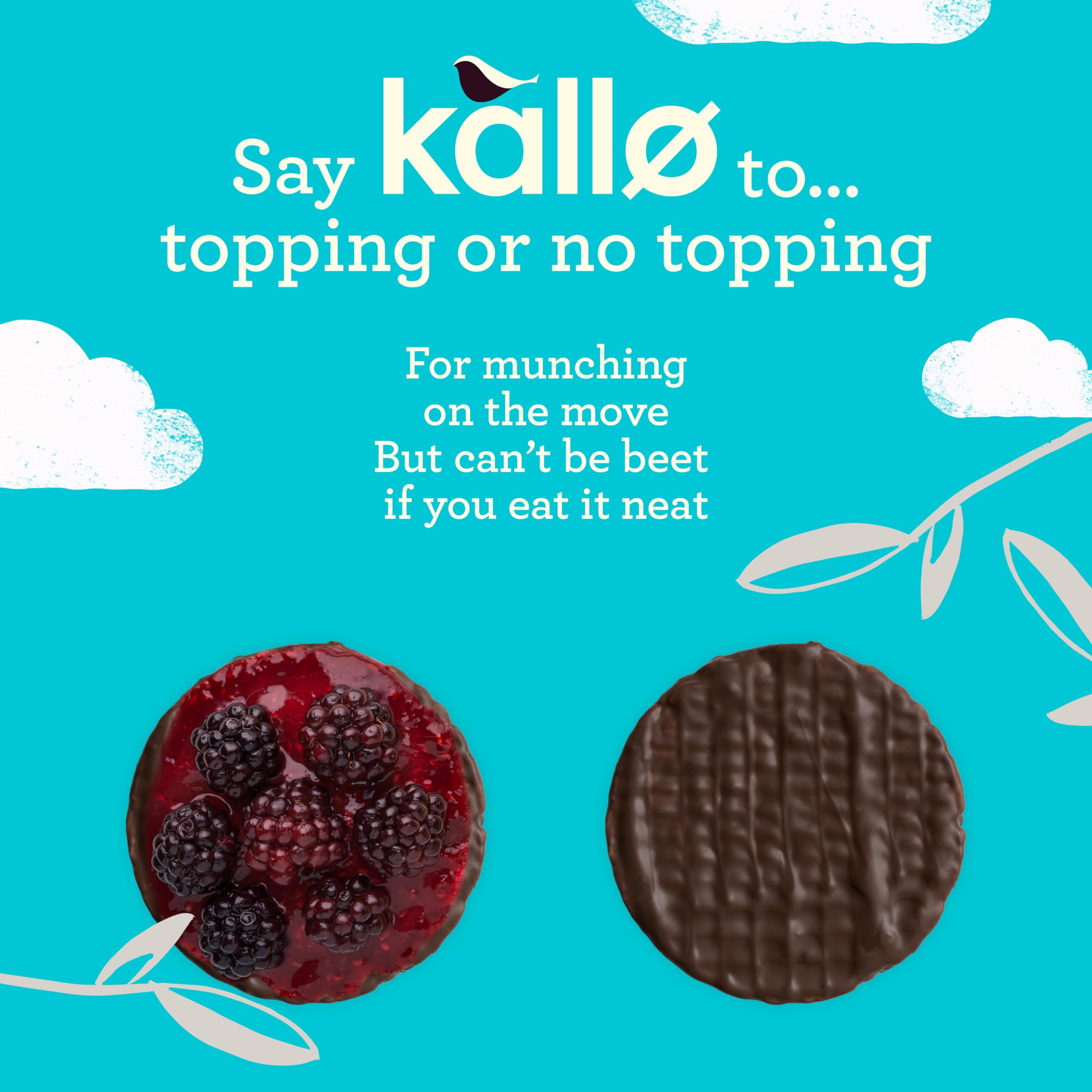 Kallo Dark Chocolate Mini Rice Cakes - Gluten Free, Vegetarian | 9 x 84g Packs 5