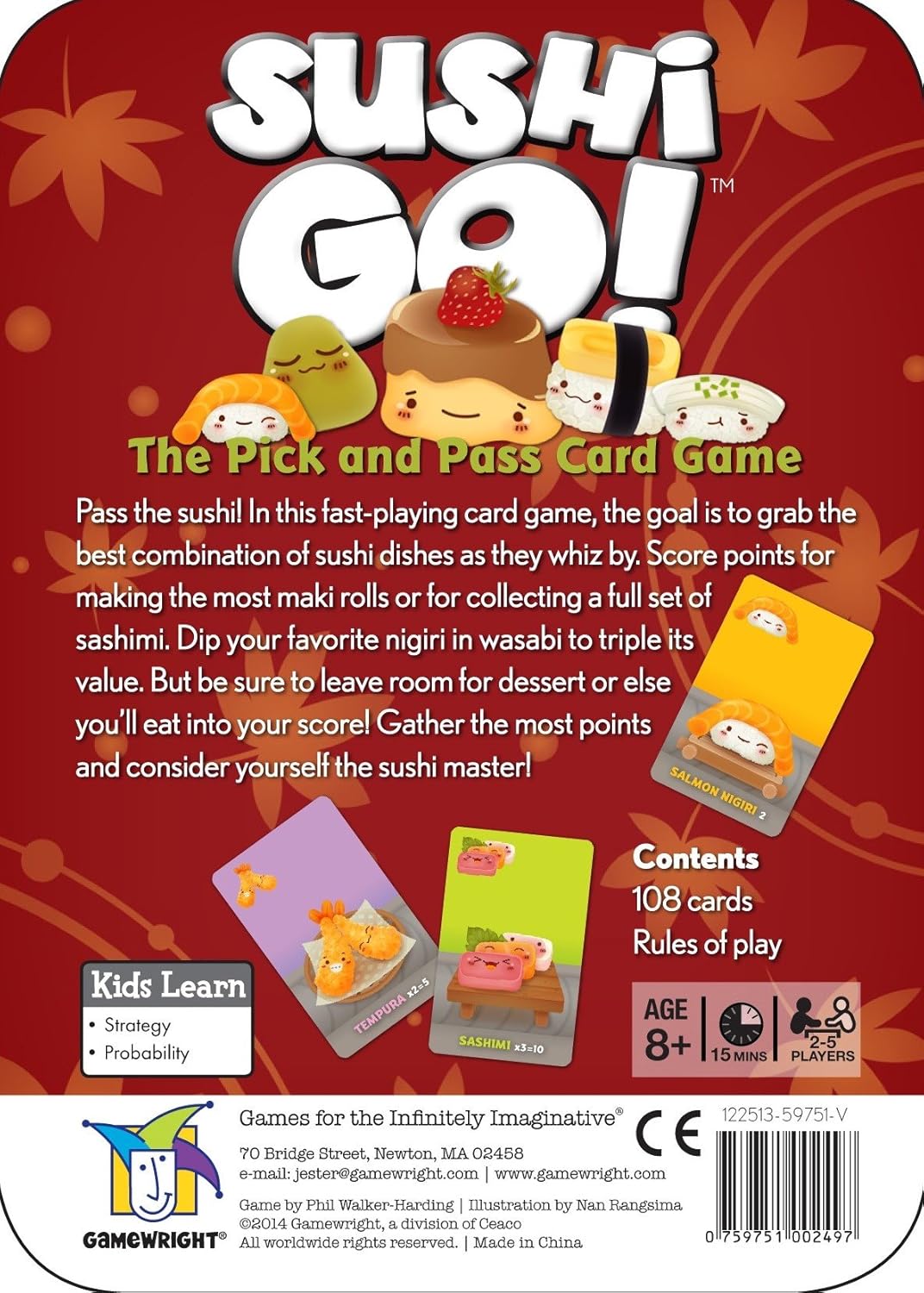 Gamewright Sushi Go Card Game