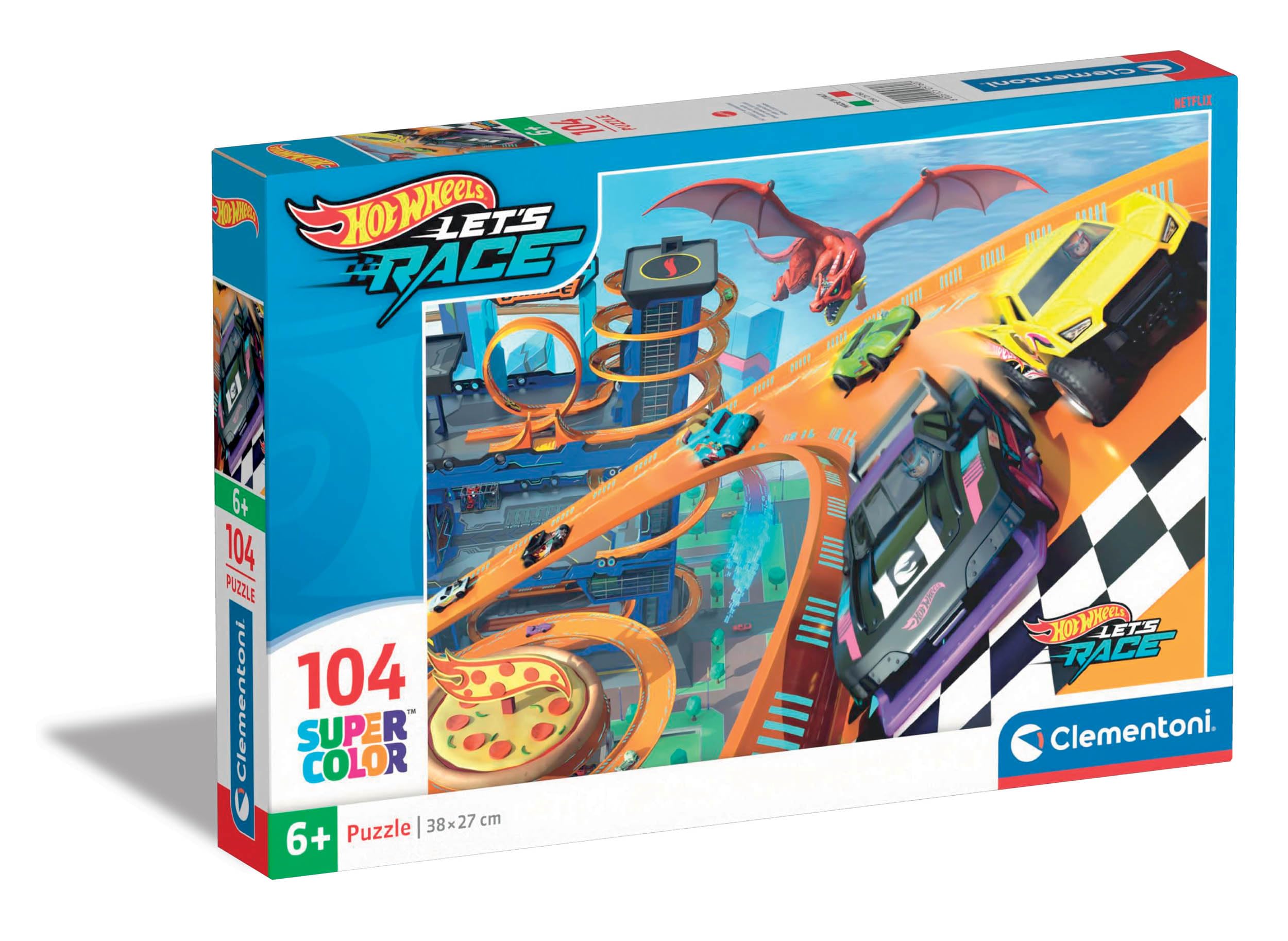 Clementoni Hotwheels 104-Piece Jigsaw Puzzle - Educational Kids Puzzle for Ages 6-8 7