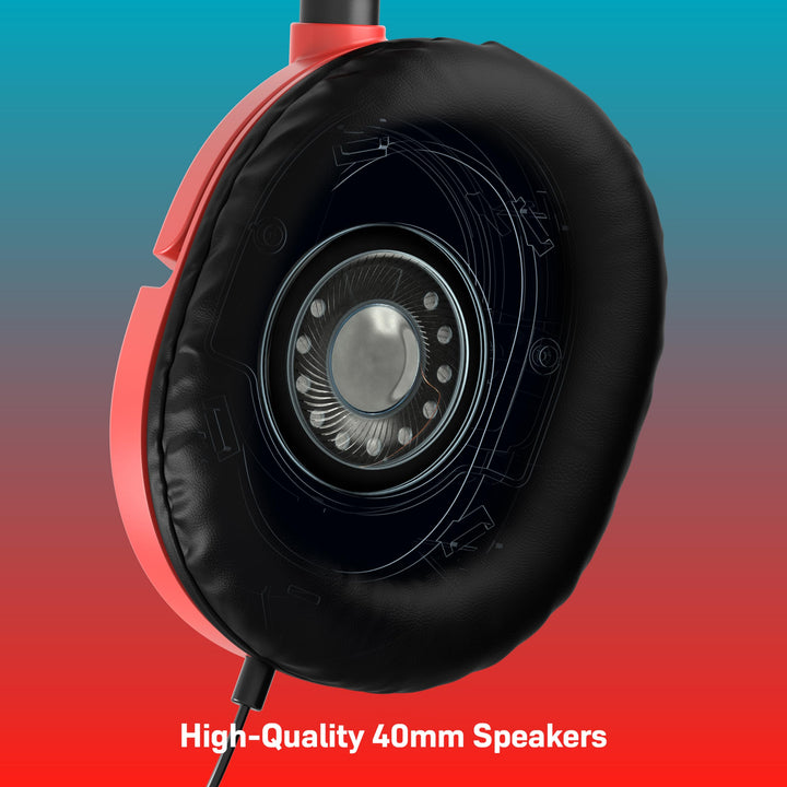 Turtle Beach Recon 50 Red/Blue Gaming Headset for Nintendo Switch, Xbox, PS4, PS5, PC & Mobile