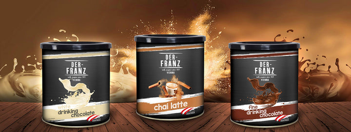 Der-Franz Chai Latte Powder, 500 g – Spiced Black Tea Blend with Ginger, Cardamom & Cinnamon