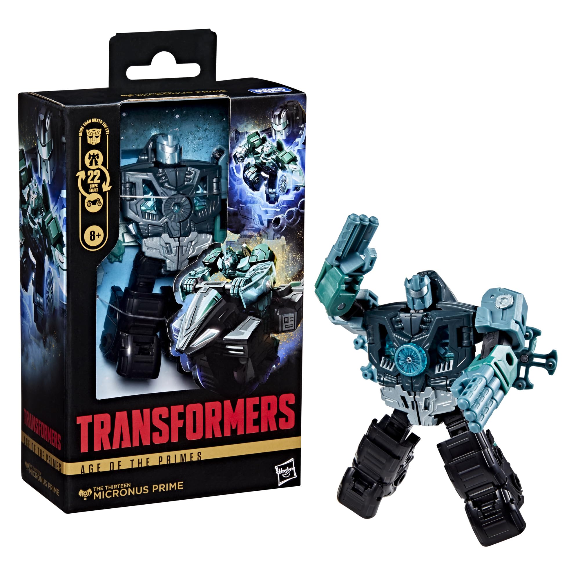 Transformers Age of the Primes Micronus Prime Action Figure - 5.5-inch Deluxe Class | 22 Steps | Limited Edition 3