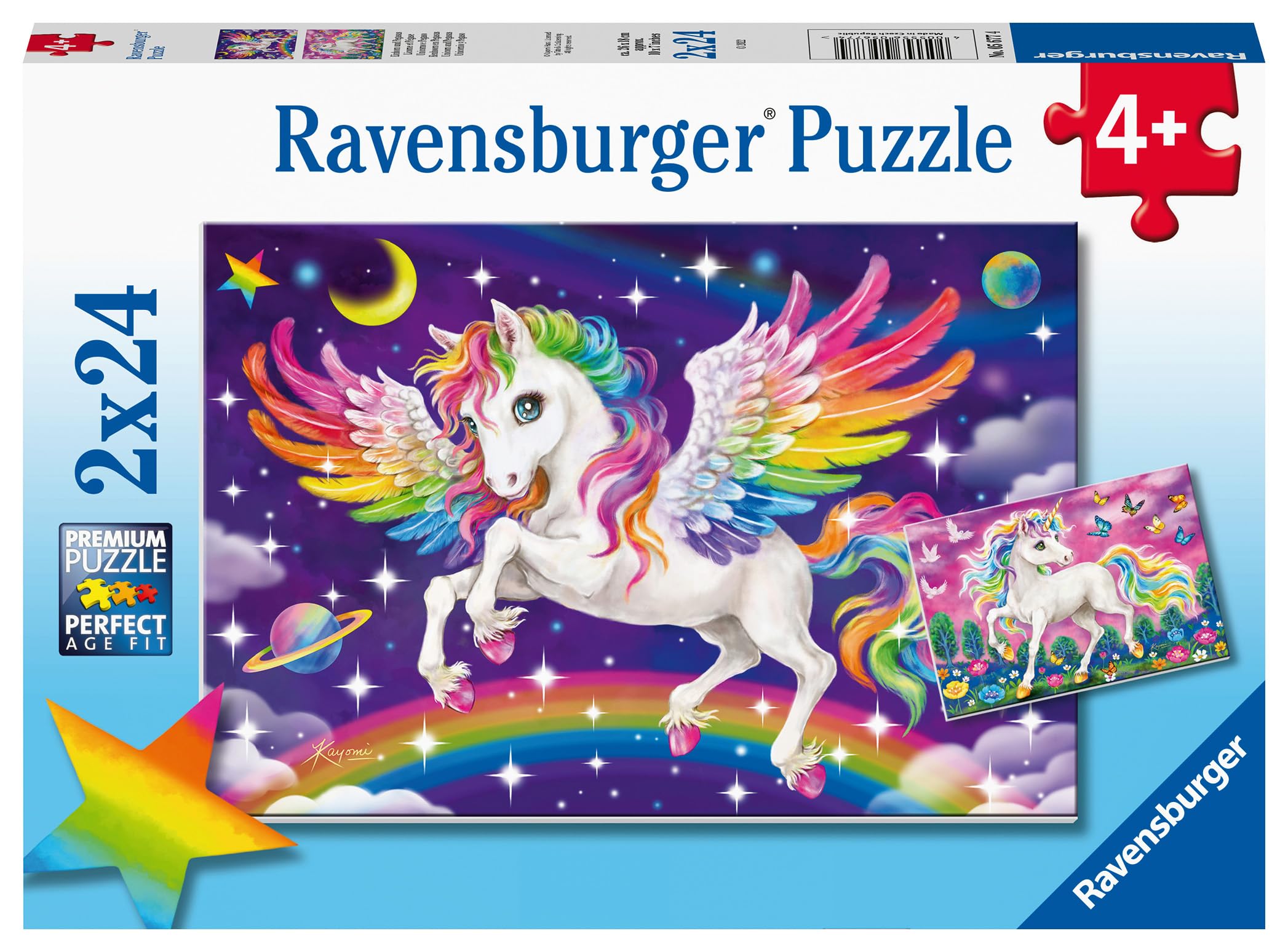 Ravensburger Unicorn & Pegasus 2x24 Piece Jigsaw Puzzles for Kids 4 Years Up 1