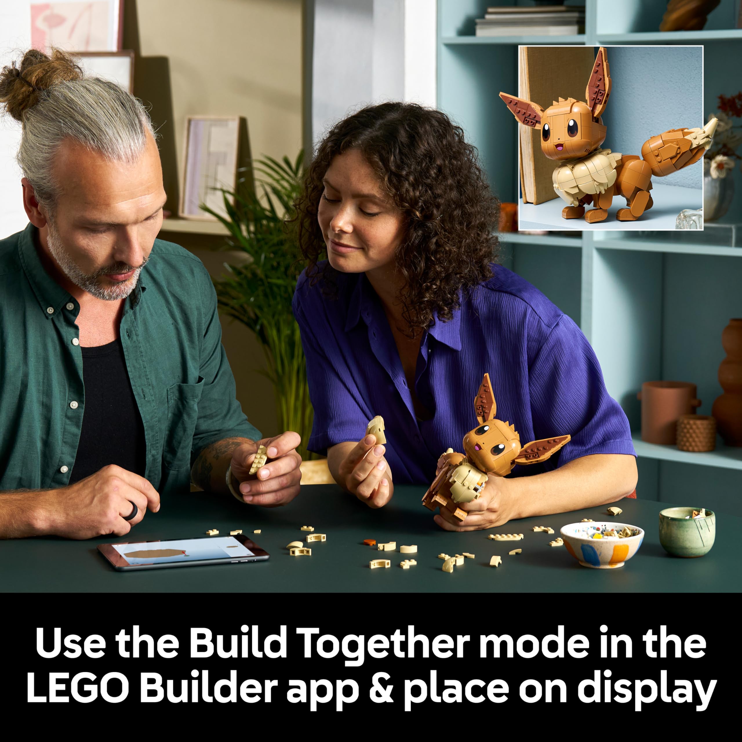 LEGO Pokémon Eevee Figure Building Set 72151 for Adults | 587 Pieces | Posable 6