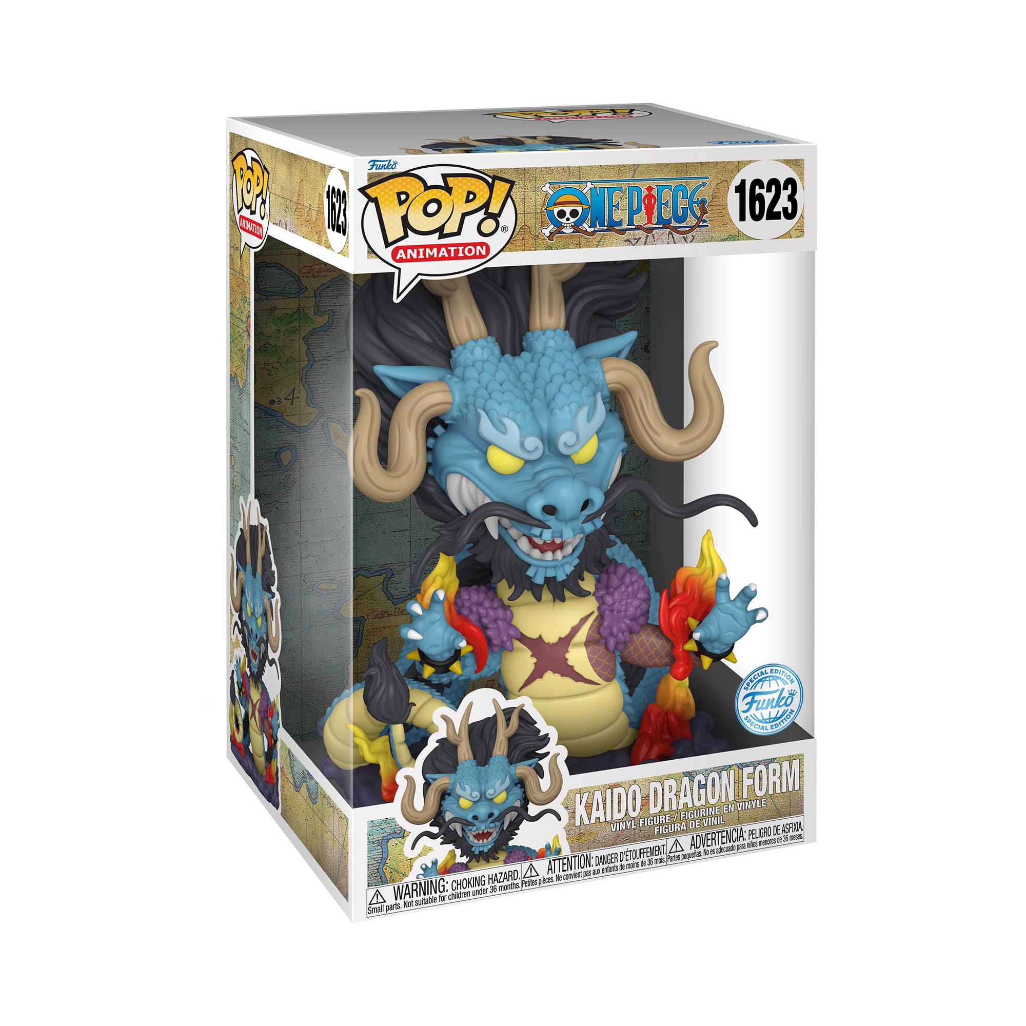 Funko Jumbo Pop! One Piece Kaido As Dragon - 10-Inch Vinyl Figure | Model 66422 | Blue-Gray 1