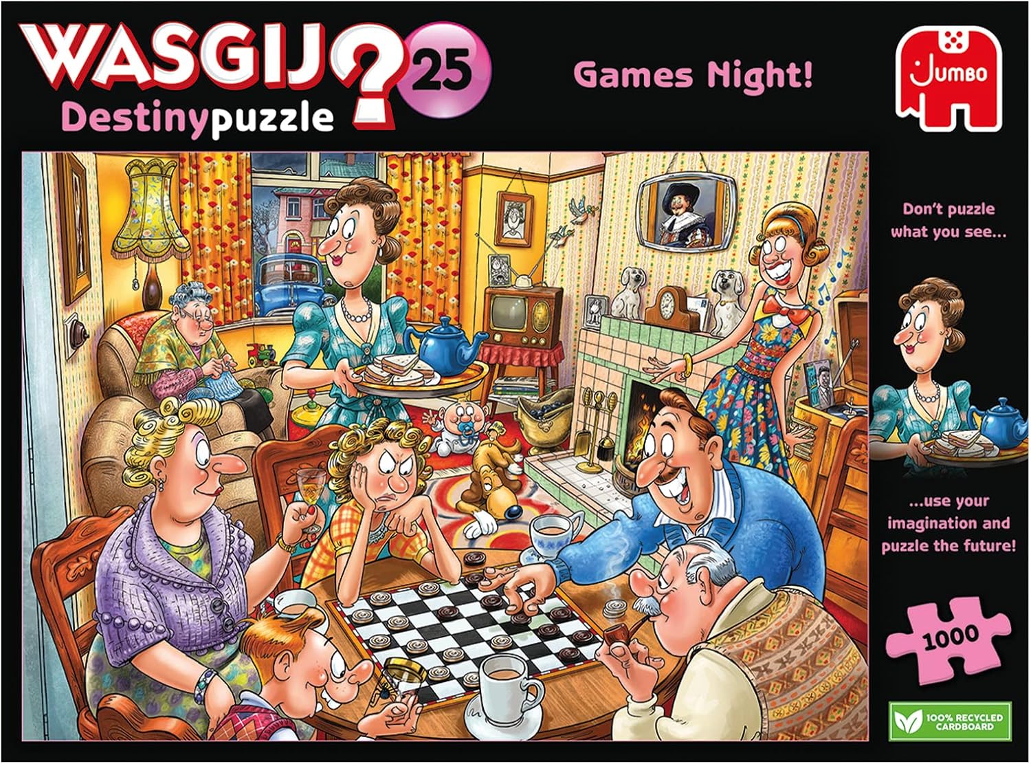 Wasgij Destiny 25: Games Night - 1000-Piece Puzzle for Adults