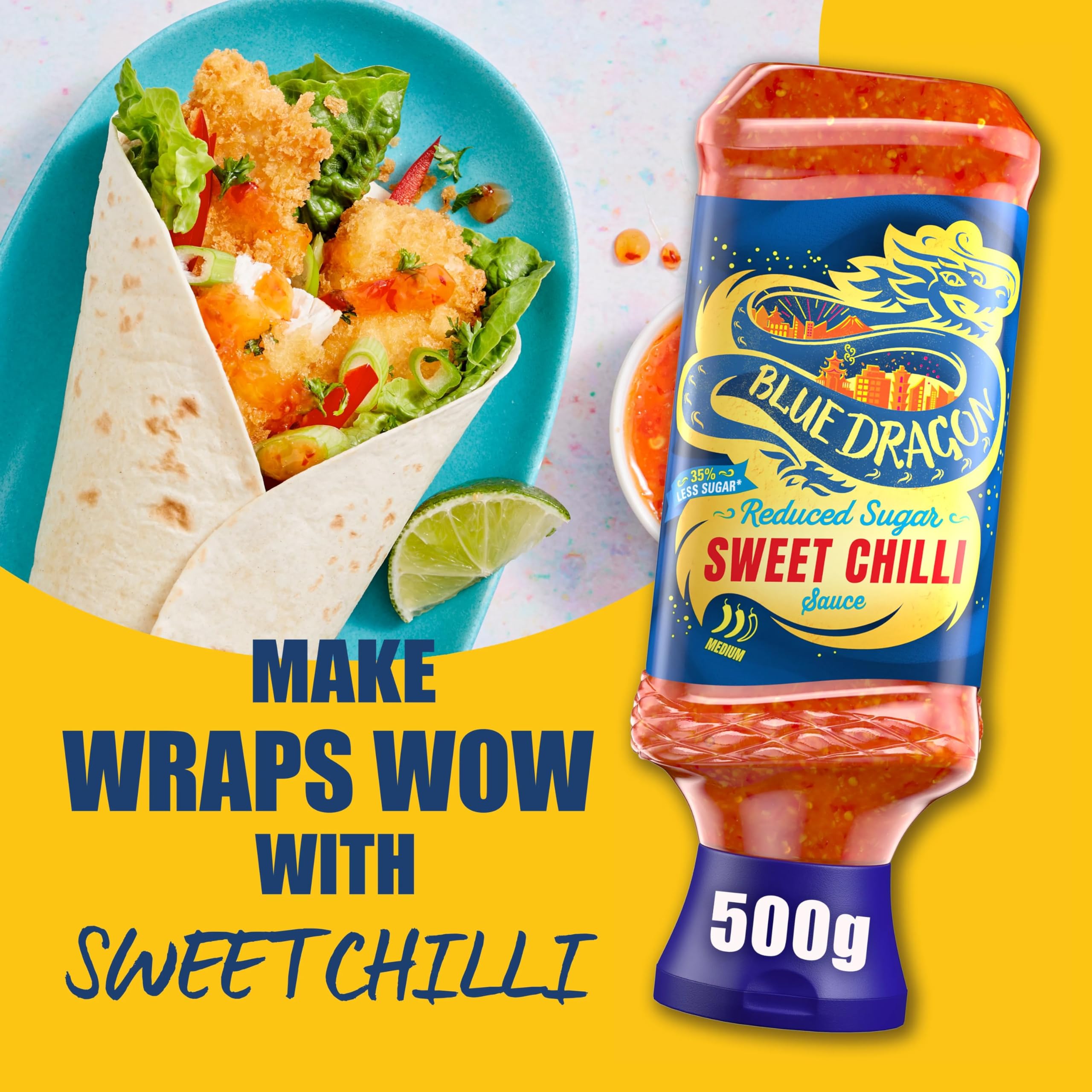 Blue Dragon Reduced Sugar Thai Sweet Chilli Dipping Sauce - 500g | Vegan Friendly 3