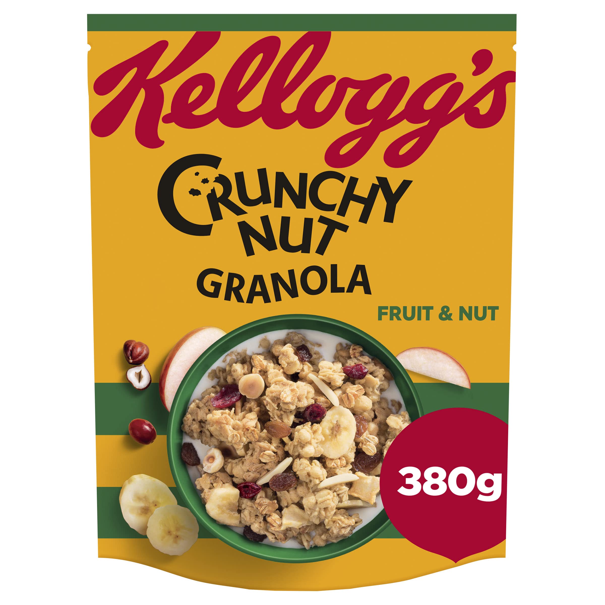 Kellogg's Crunchy Nut Fruit & Nut Granola - Wholegrain Clusters | 380g Bag 1