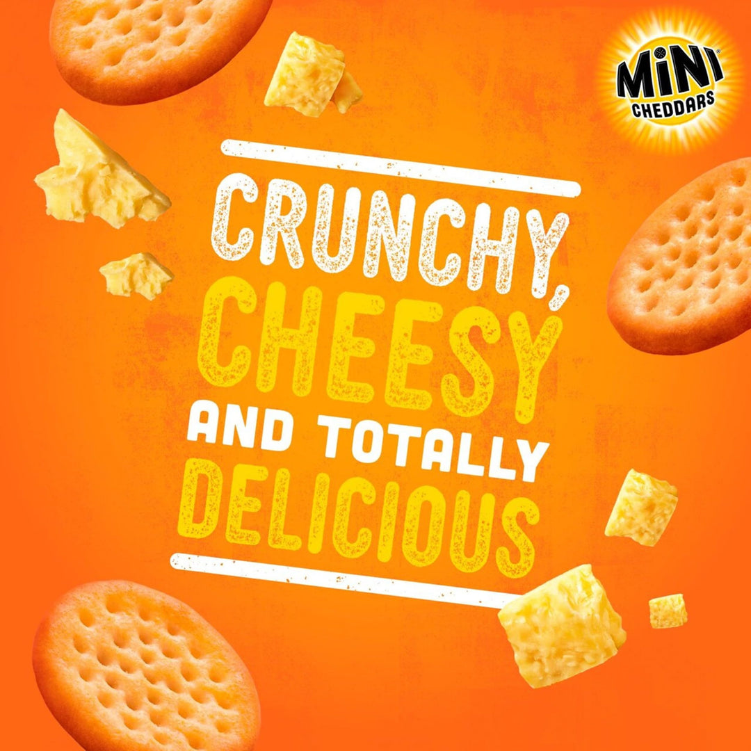 Jacob's Mini Cheddars Original Crisp Multipack, Baked with Real Cheese, 12 Pack