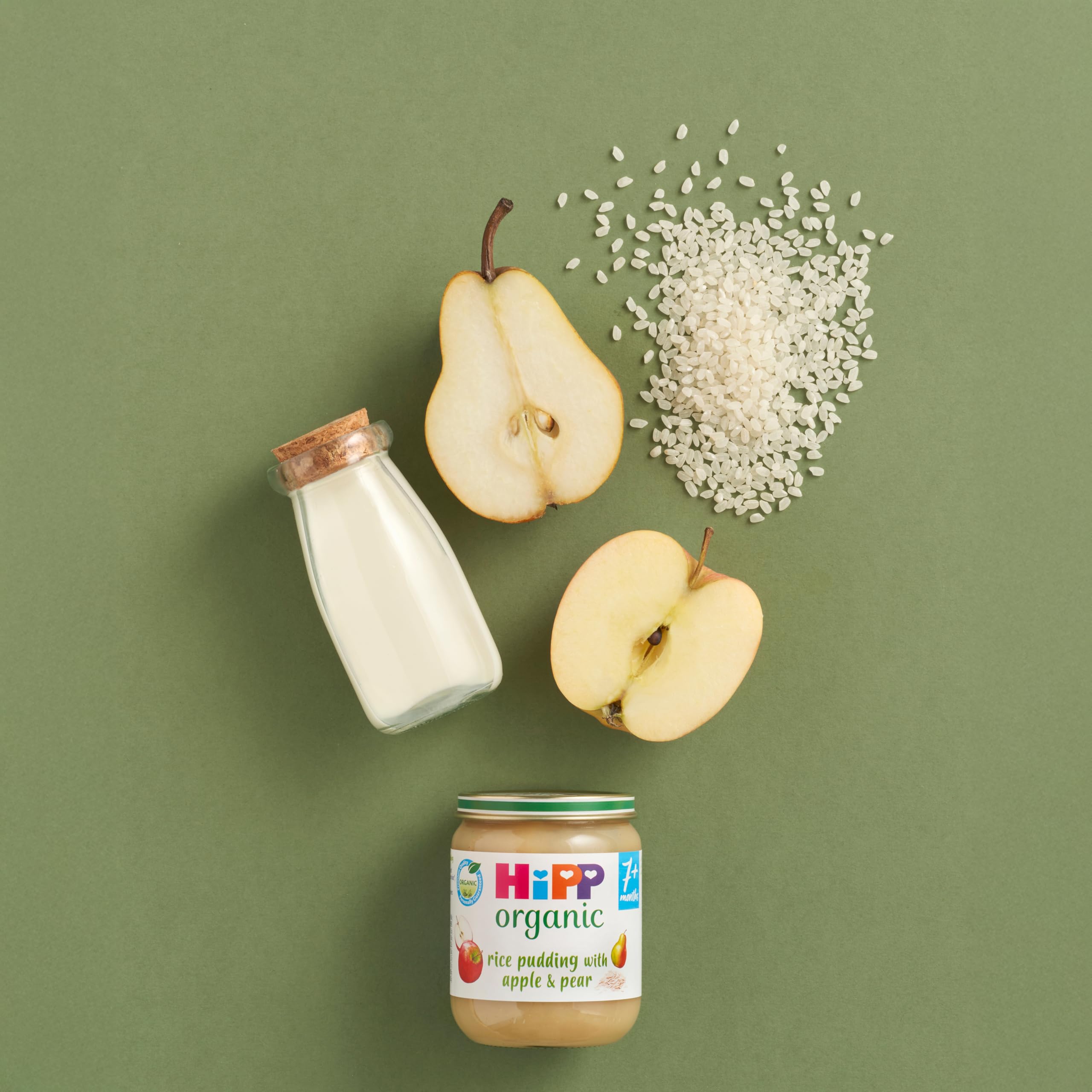 HiPP Organic Rice Pudding with Apple & Pear Baby Food Jar | 7+ Months | 160g 3