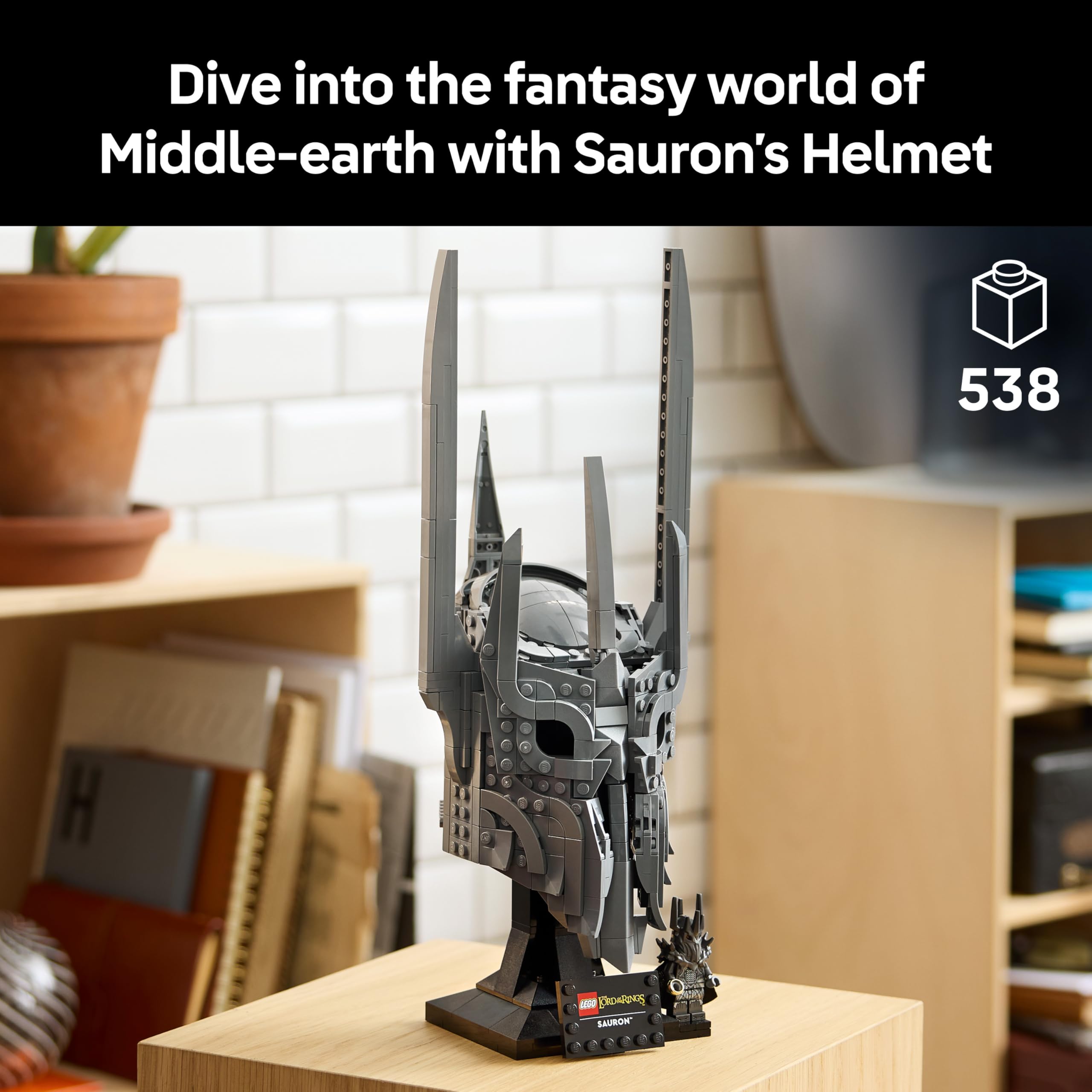 LEGO Icons The Lord of the Rings Sauron's Helmet Display Model Kit 11373 | Age 18+ 2