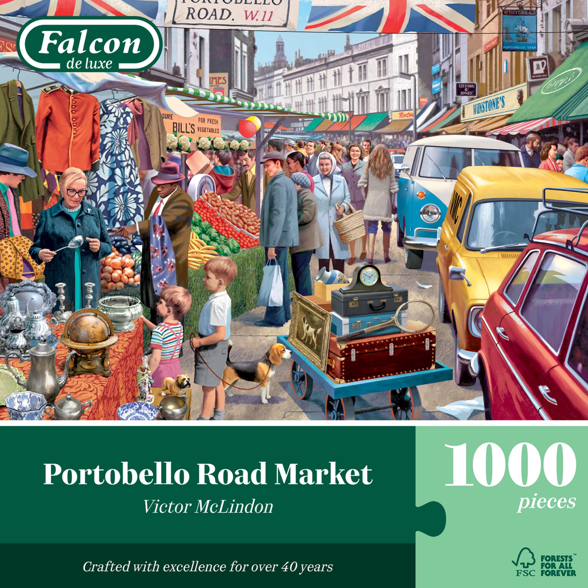 Falcon - Portobello Road Market 1000 Piece Jigsaw Puzzle for Adults 1