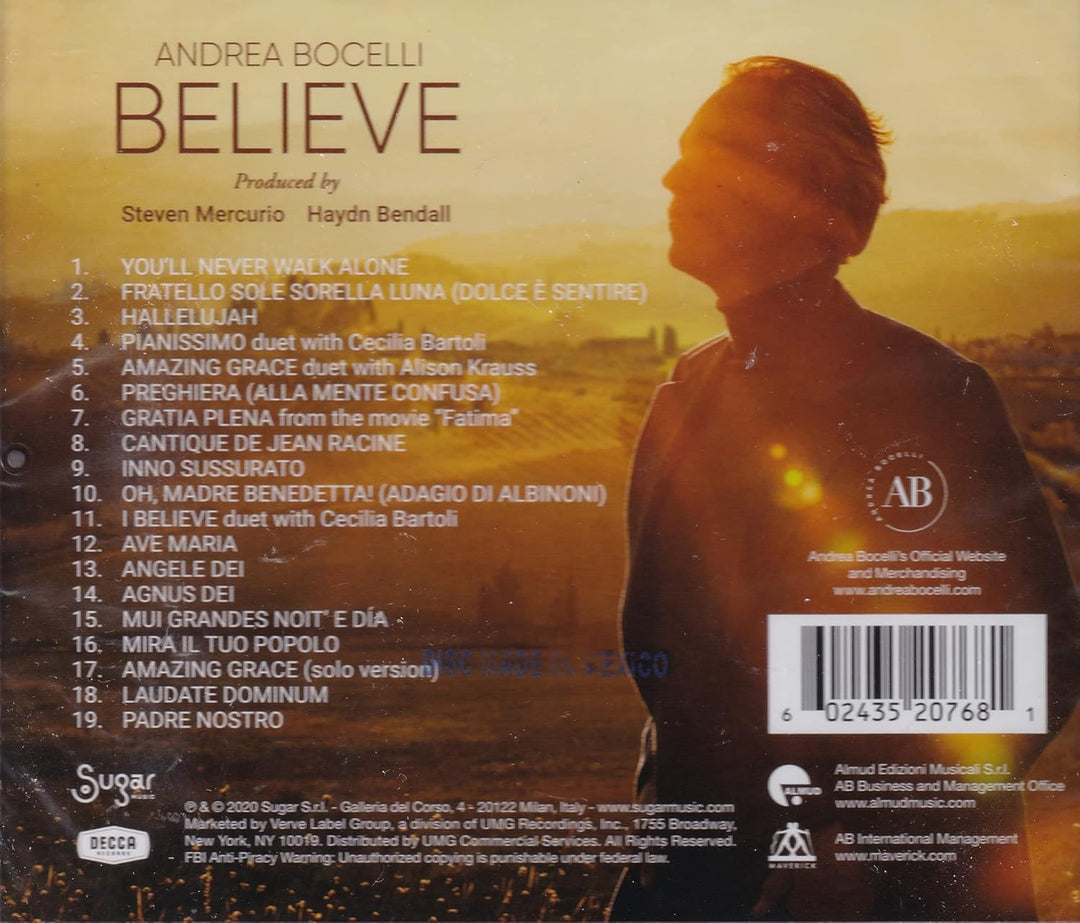 Andrea Bocelli - Believe [Audio CD]