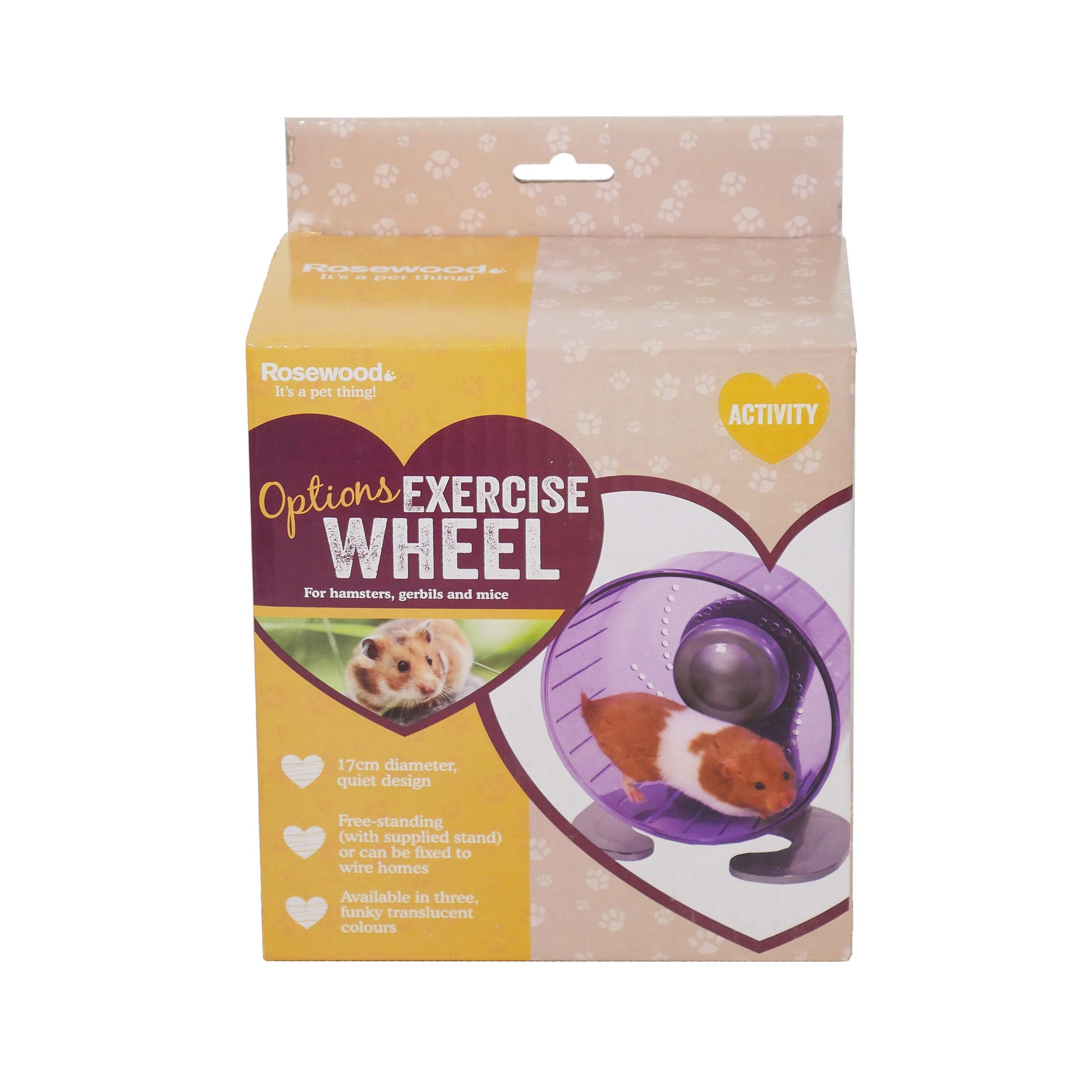 Rosewood Pico Exercise Wheel - 17cm Diameter | Free-Standing or Cage Mountable | Purple 4