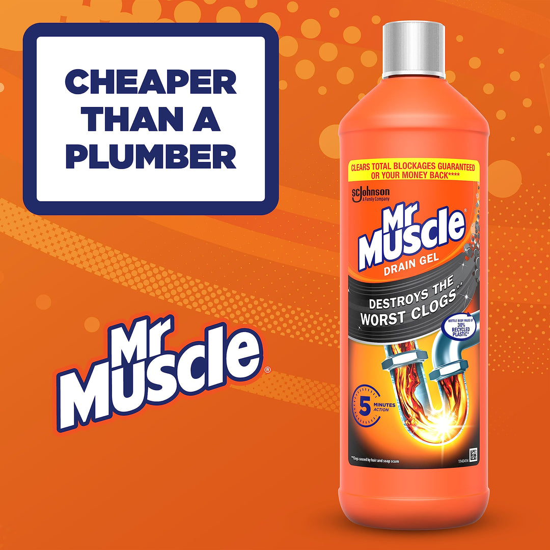 Mr Muscle - Power Gel Drain Unblocker Sink & Drain Cleaner