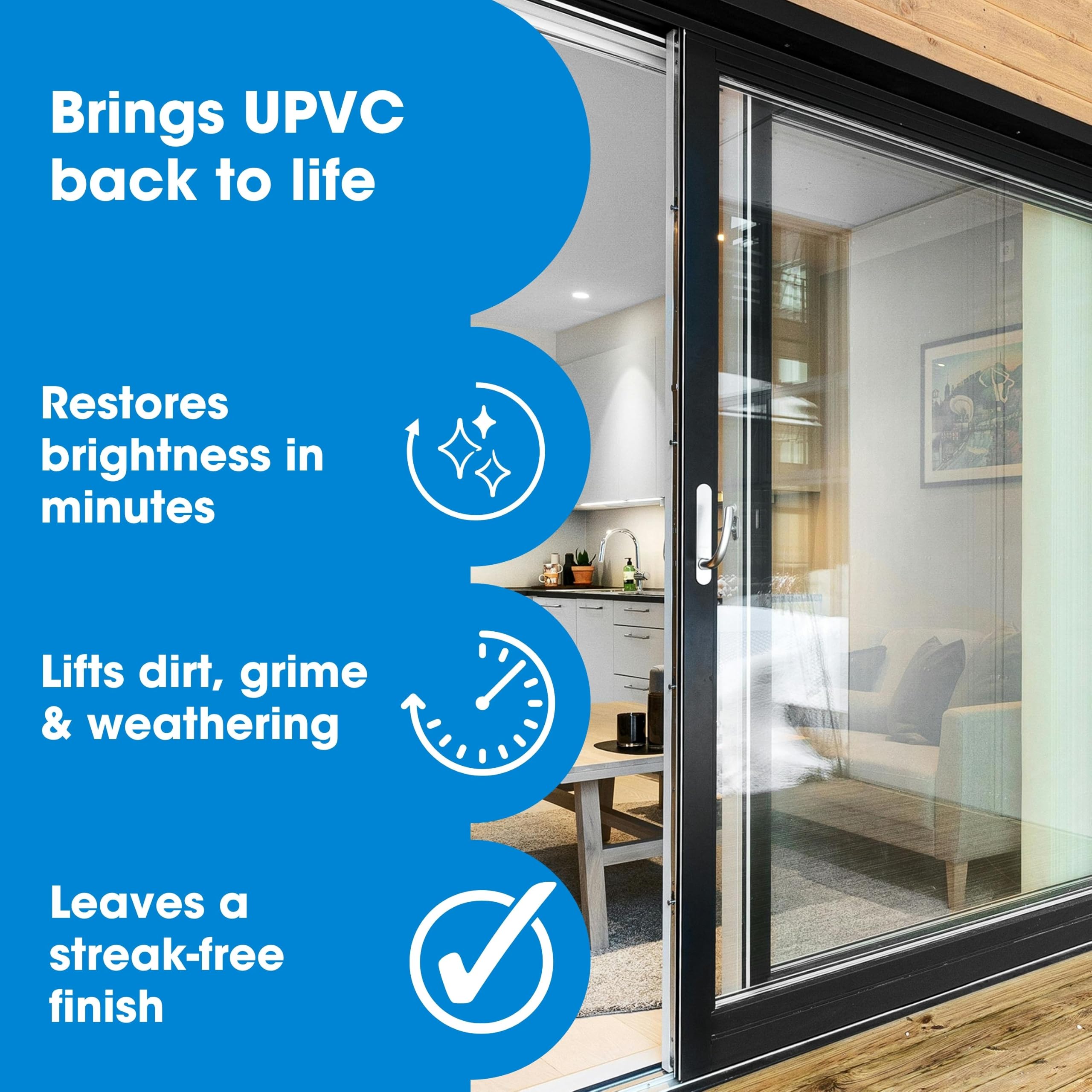 Furniture Clinic UPVC Cleaner & Restorer - 500 ml Liquid for Doors, Window Frames, and Hard Plastics 2