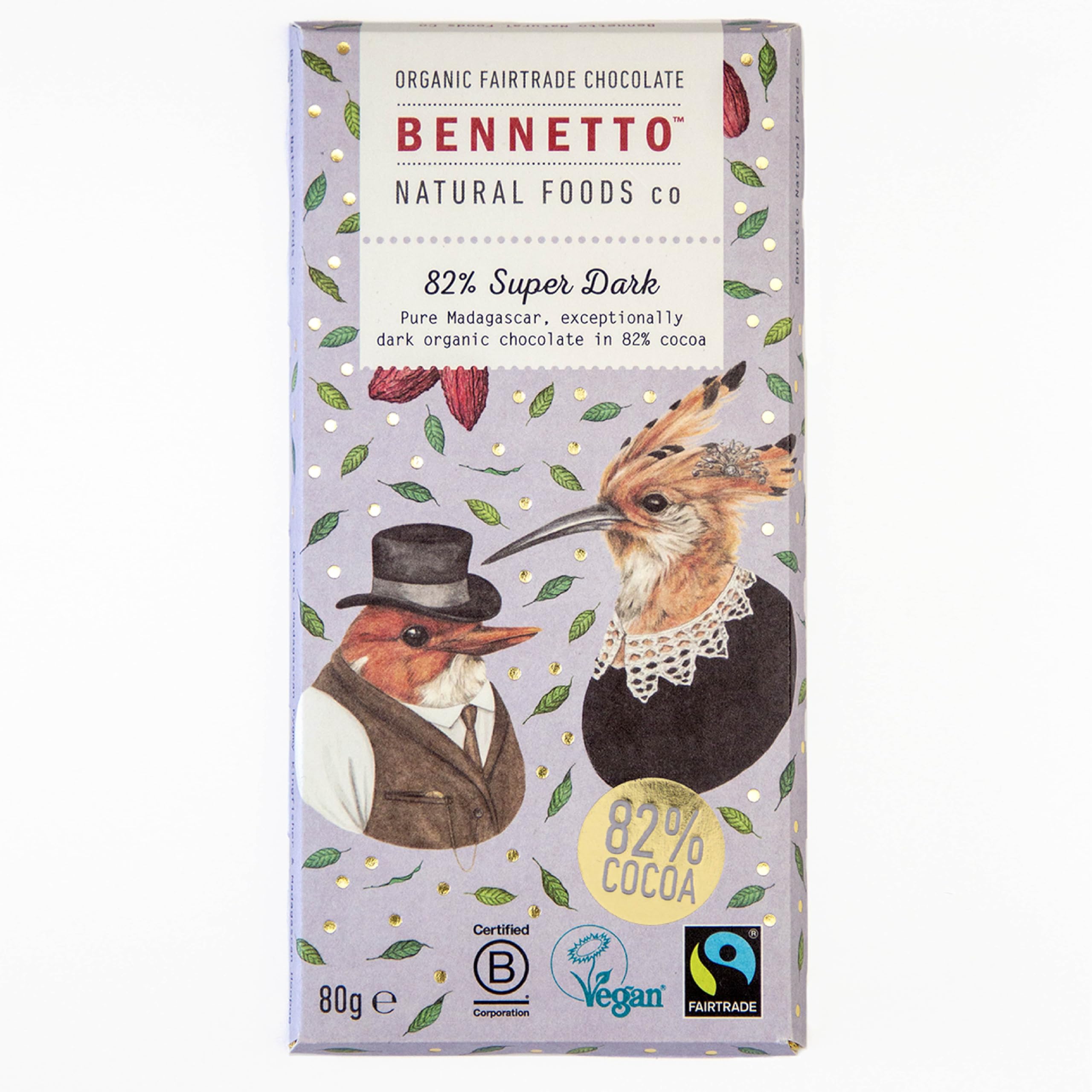 Bennetto 82% Super Dark Organic Chocolate Bar - Single Origin from Madagascar, Vegan, Fairtrade, Gluten-Free 7
