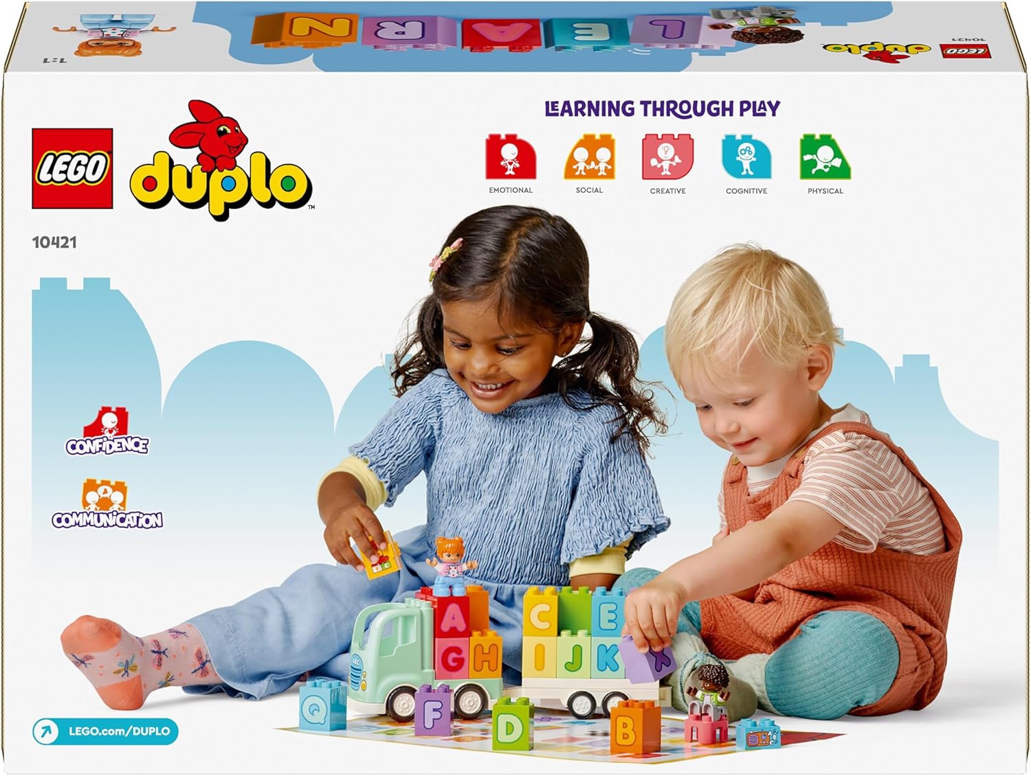 LEGO DUPLO Town Alphabet Truck Toy - Educational Building Playset for Toddlers 2+ 3