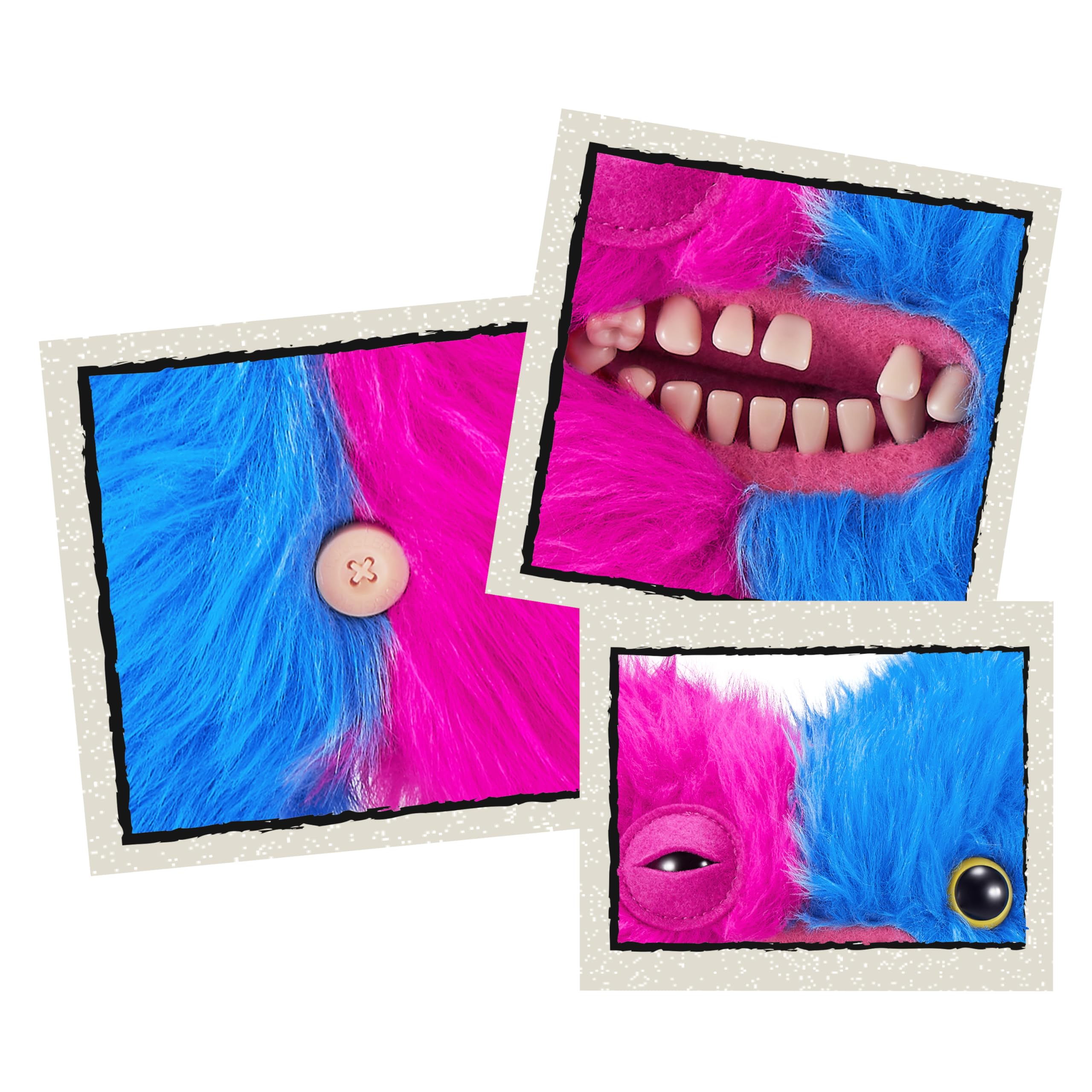 Fuggler Misfit Monsters 9-inch Series 1 - Mr Screech & Mr Buttons Pink & Blue Plush Toy Set 10