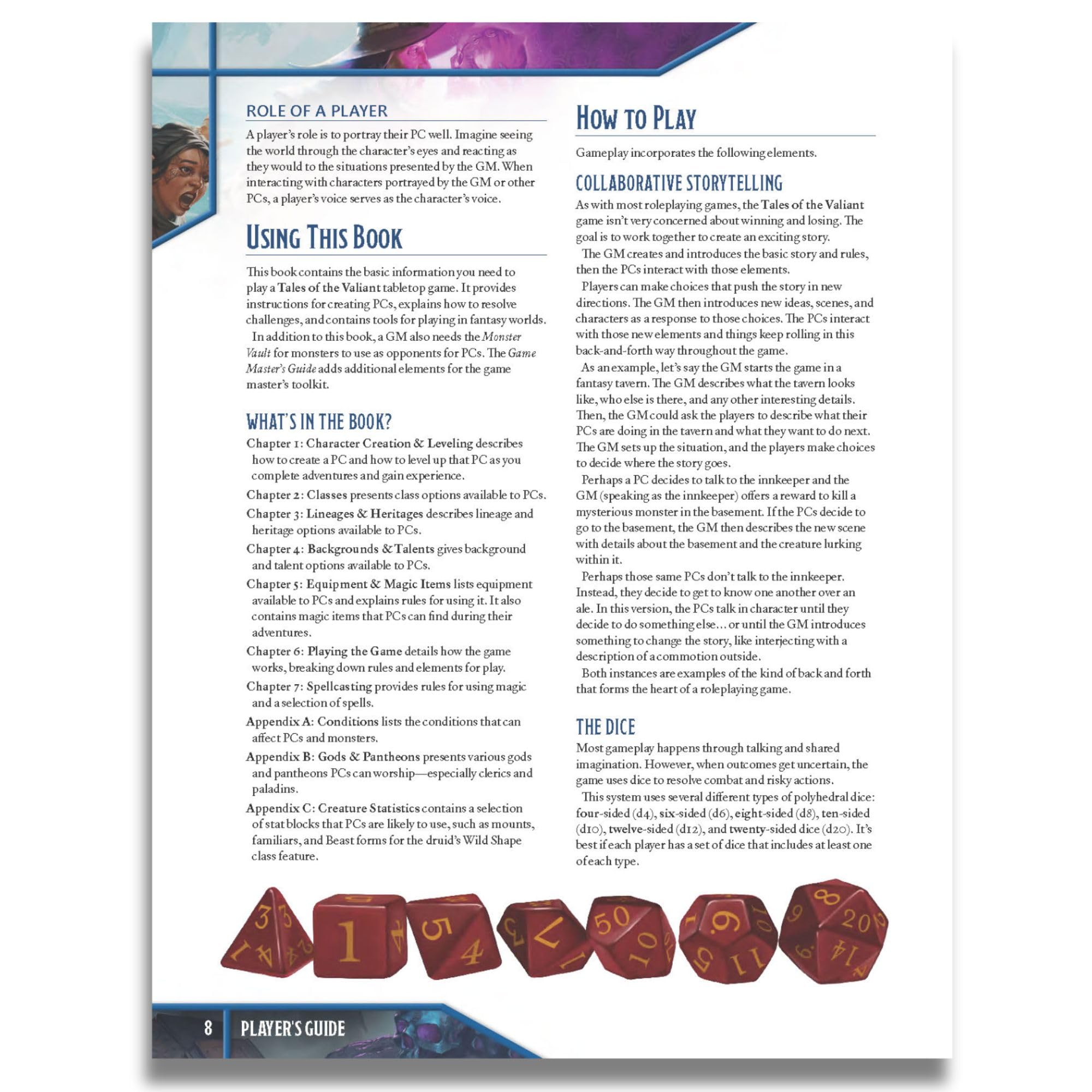 Kobold Press Tales of the Valiant RPG Player's Guide Limited Edition Hardcover 3