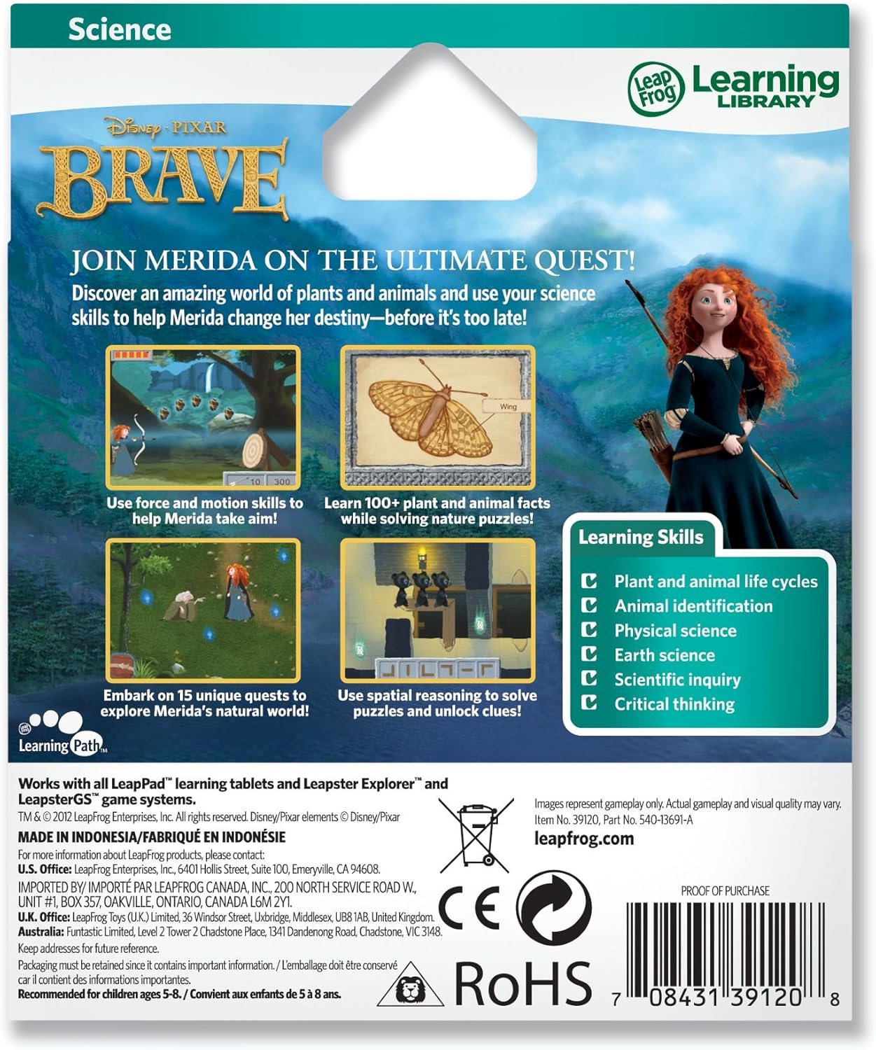 Leapfrog Explorer Learning Game Disney Pixar Brave - Educational Science Adventure for Ages 5-8 7