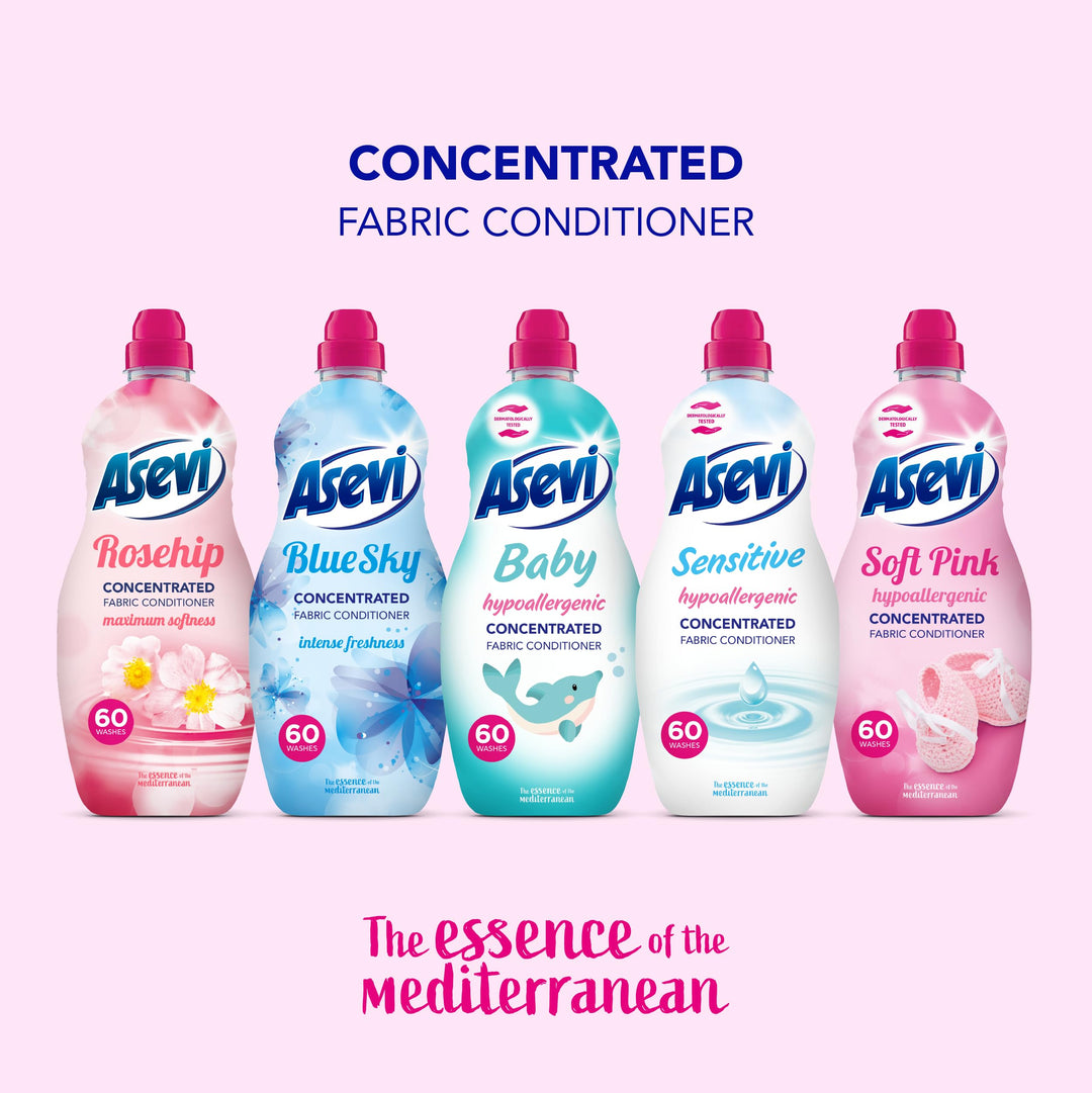 Asevi - Sensitive Fabric Conditioner Liquid (1.38L, 60 Washes)